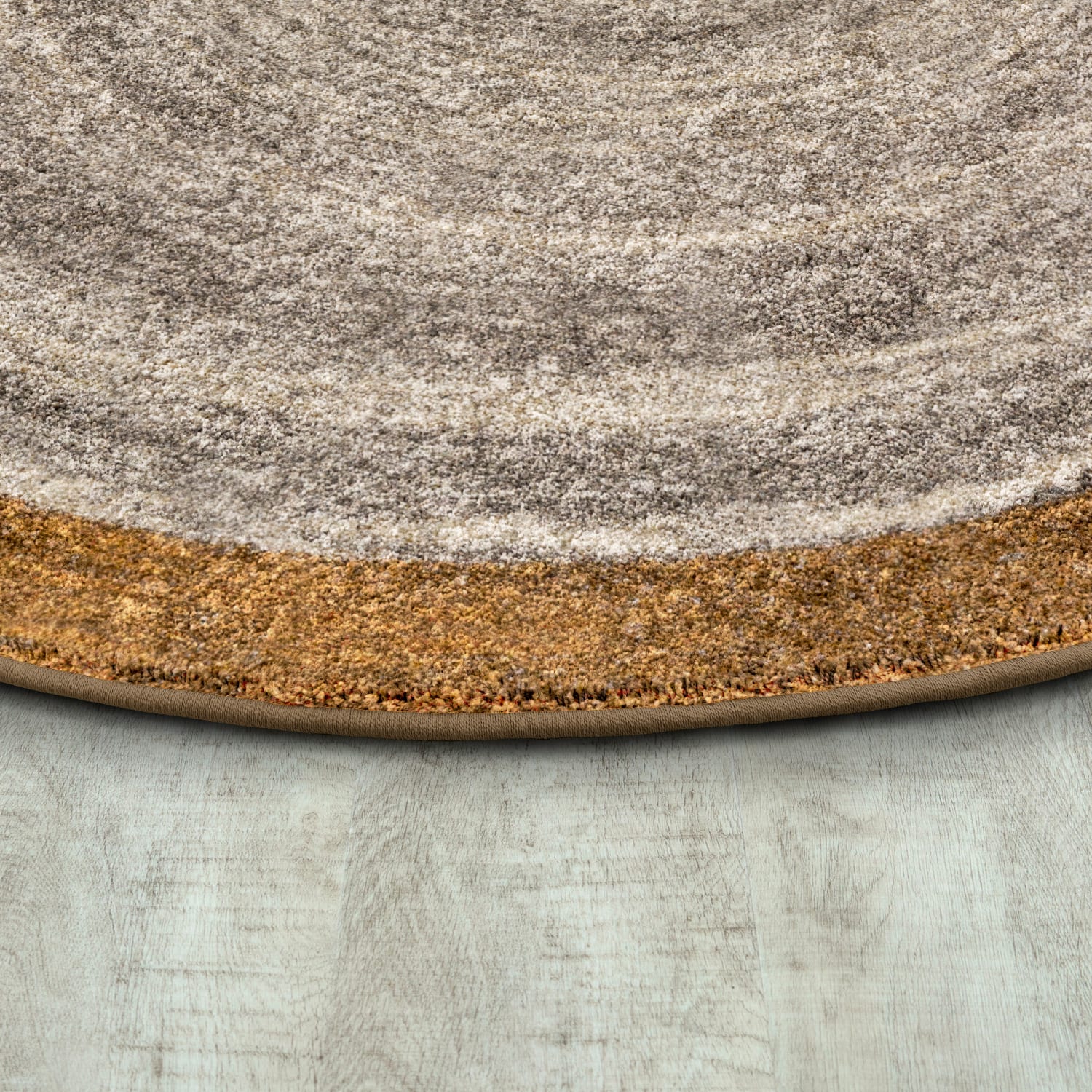 Joy Carpets Feeling Natural Kids Round Area Rug, 5-1/3ft x 5-1/3ft, Stone - Image 4