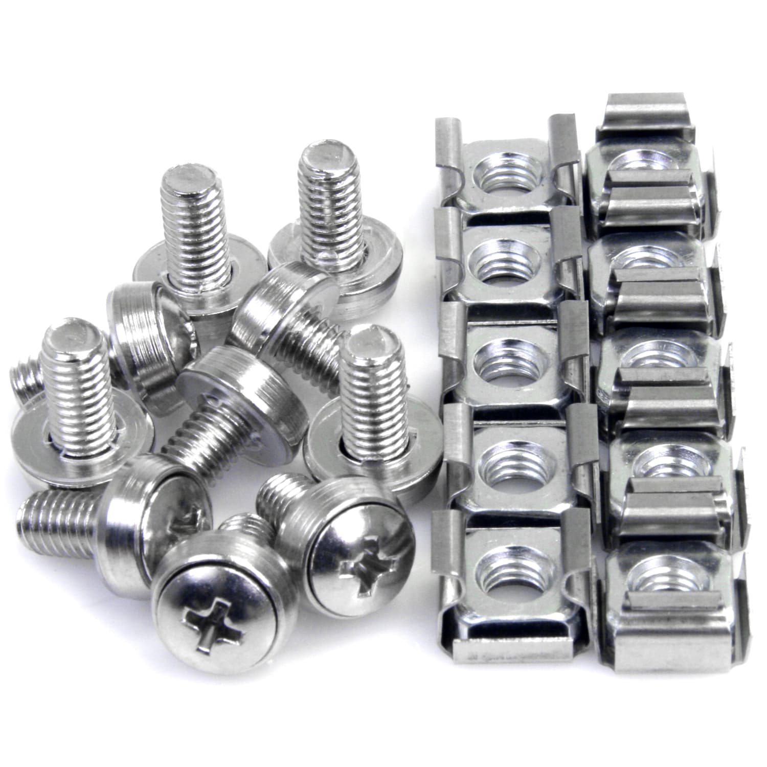 StarTech.com M6 Mounting Screws With Cage Nuts, Pack Of 50 - Image 3