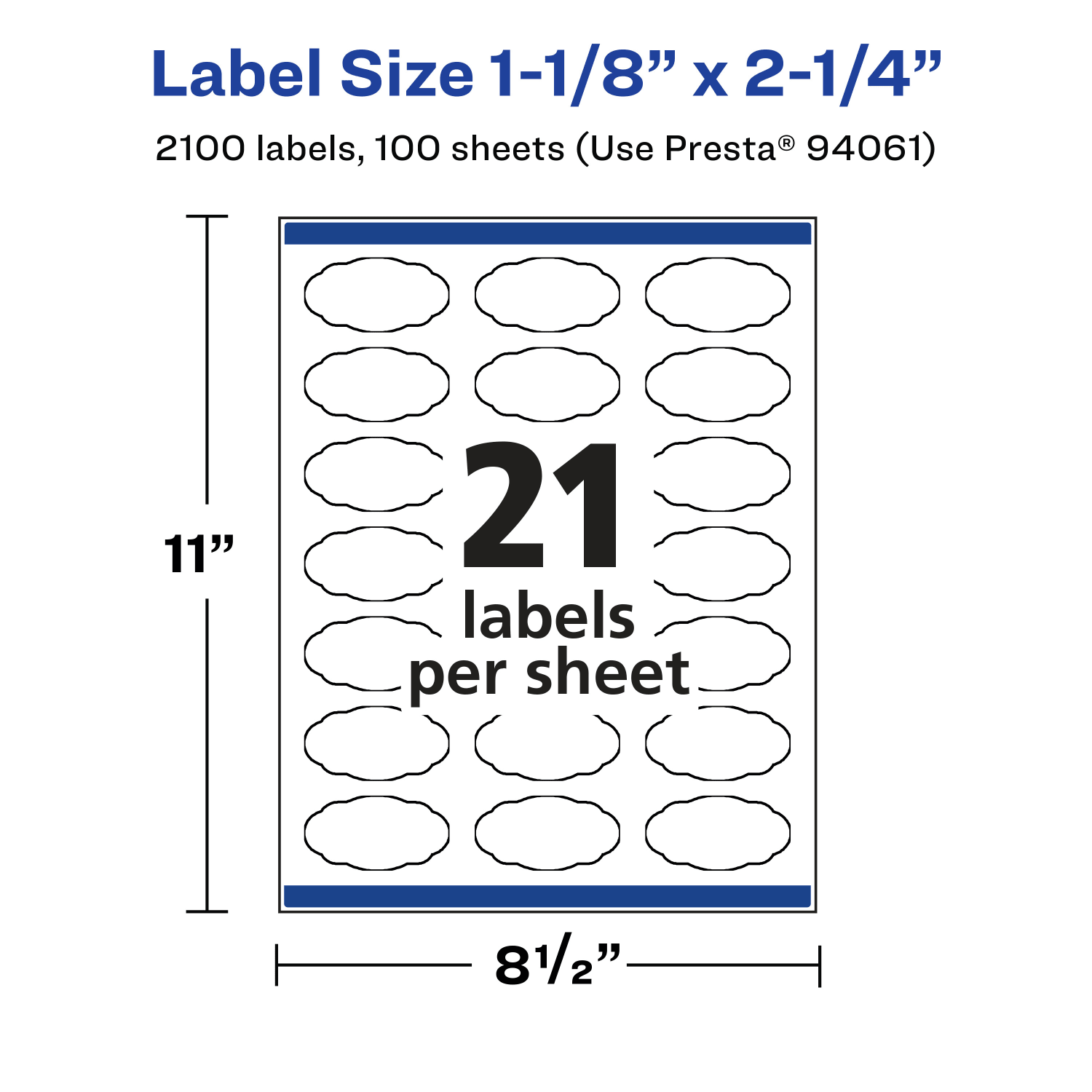 Avery Permanent Labels With Sure Feed, 94061-WMP100, Oval Scalloped, 1-1/8in x 2-1/4in, White, Pack Of 2,100 - Image 6