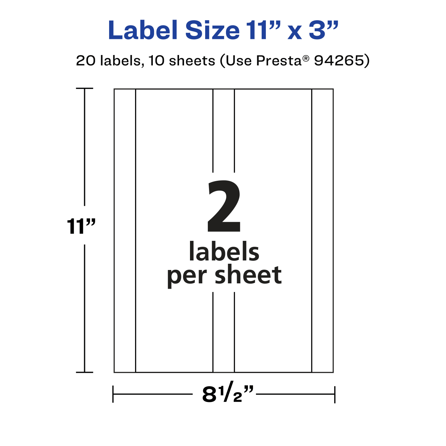Avery Glossy Permanent Labels, 94265-CGF10, Rectangle, 11in x 3in, Clear, Pack Of 20 - Image 6