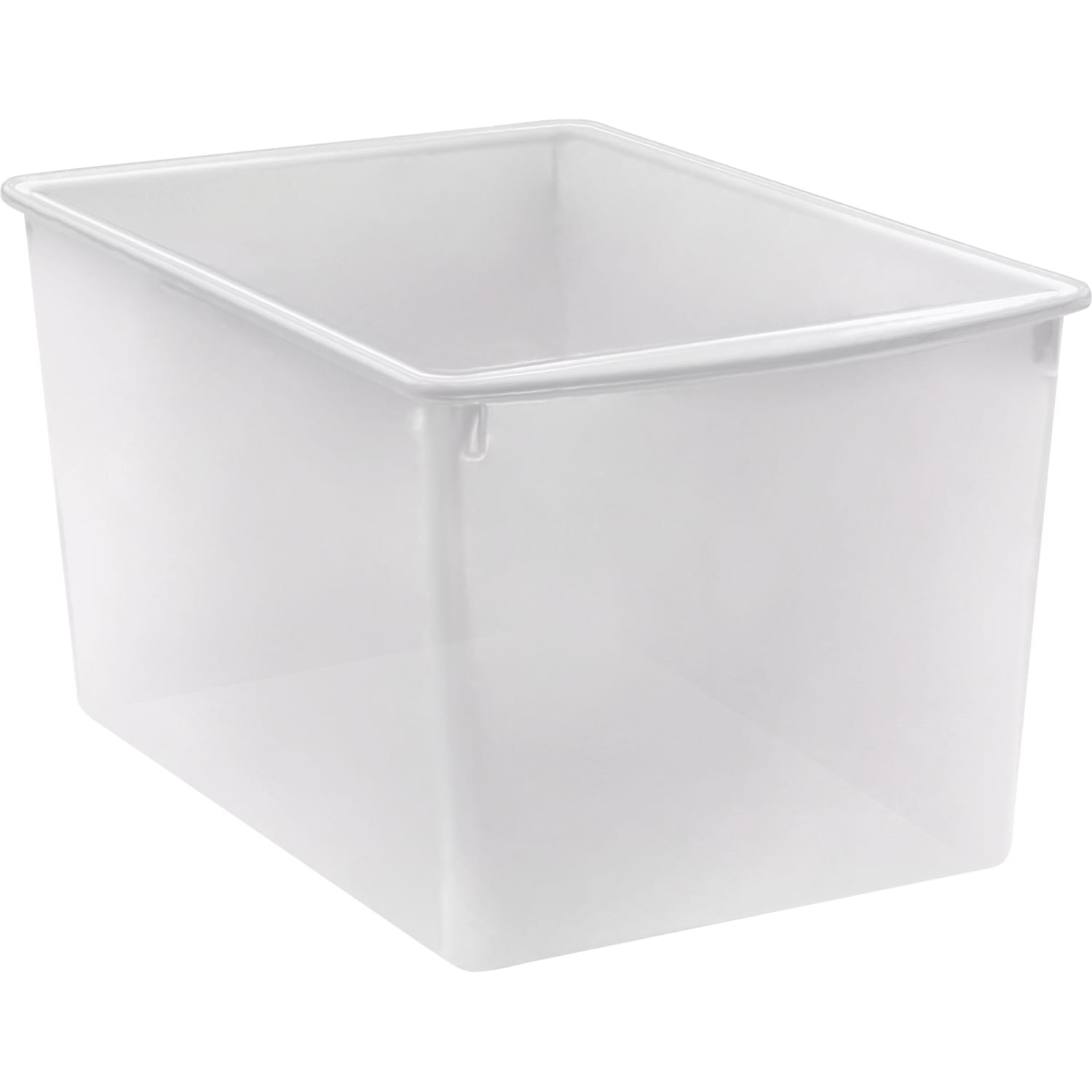 Teacher Created Resources Plastic Multi-Purpose Bin, Clear, Pack Of 6 - Image 3