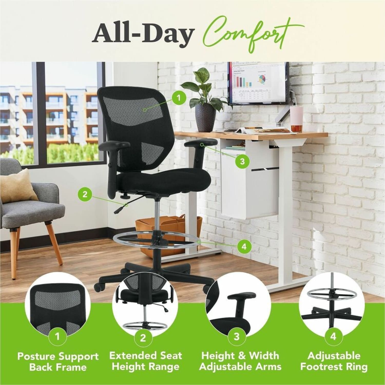 HON Prominent HighBack Task Stool Black PopularChairscom HON Prominent High Back Task Stool Black PopularChairscom