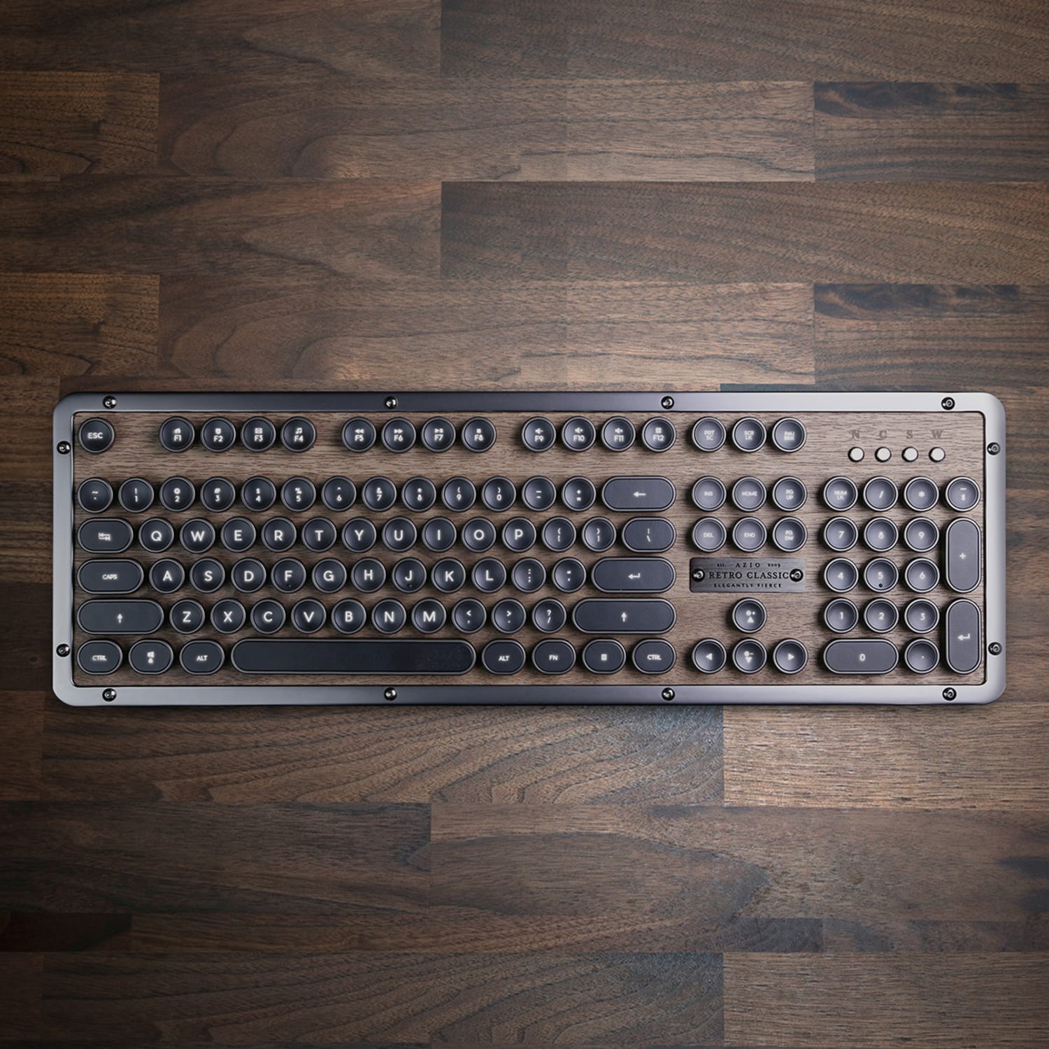 Azio Retro Classic Wireless Keyboard, Full Size, Elwood - Image 5