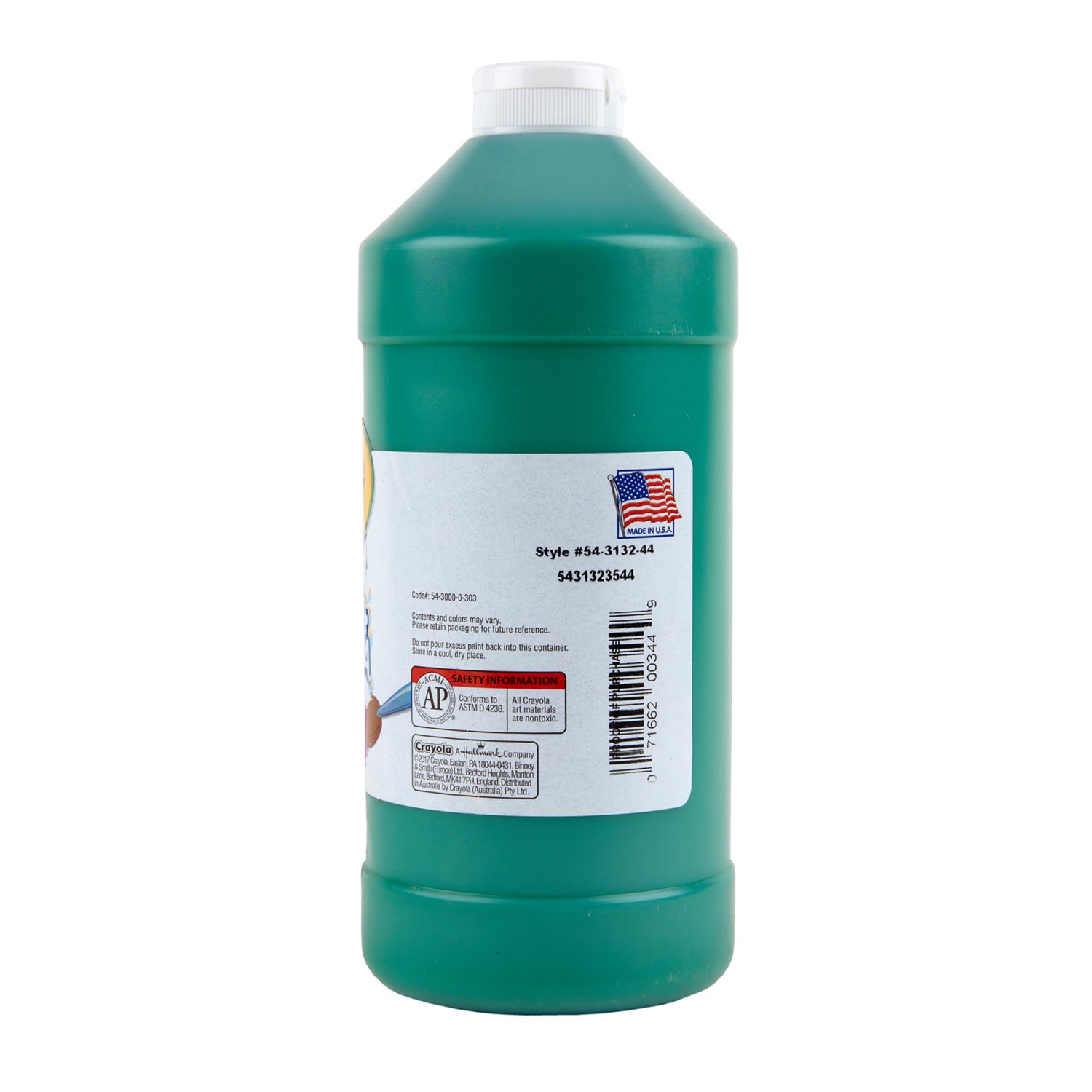 Crayola Artista II Washable Tempera Paint, 32 oz, Green, Pack Of 3 - Image 4