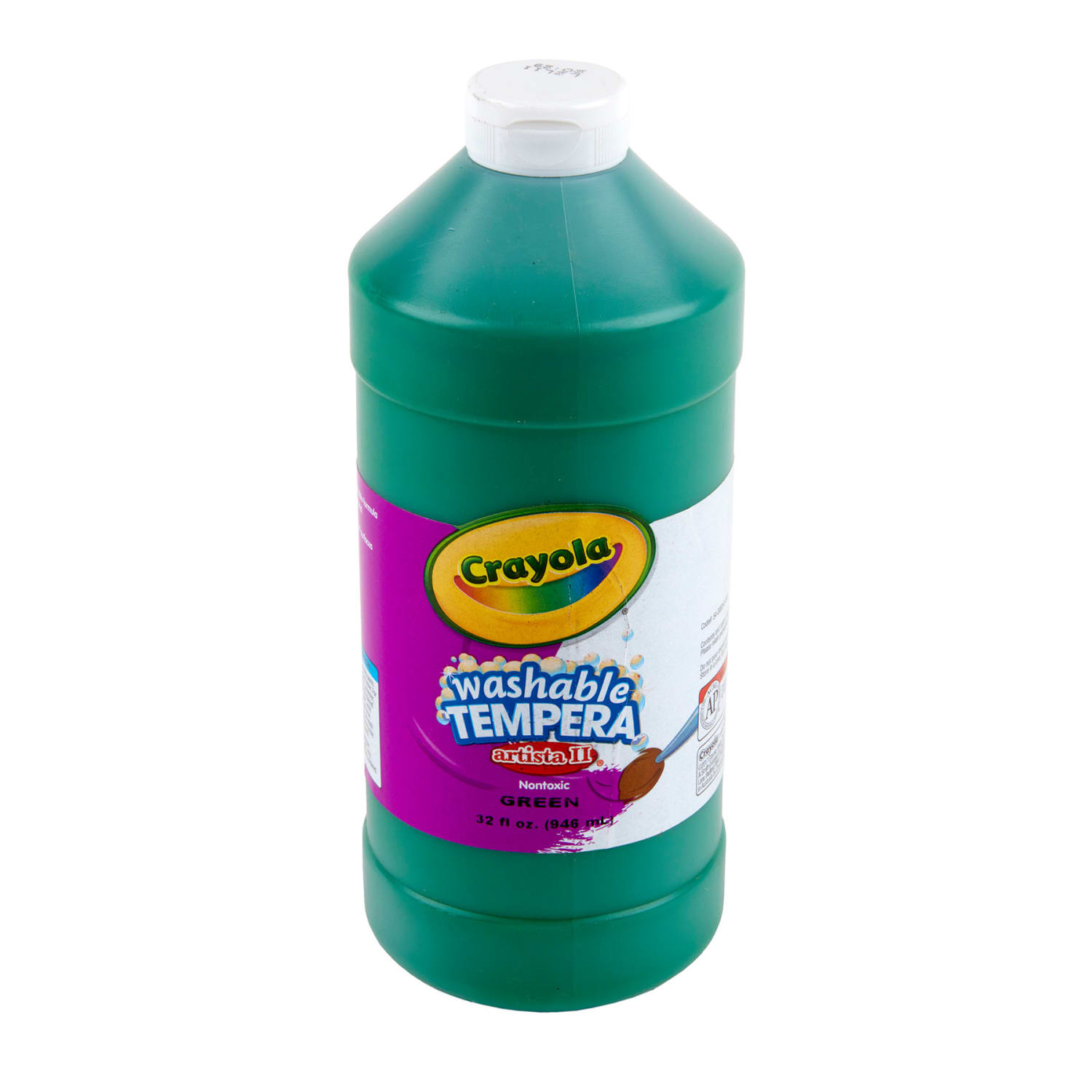 Crayola Artista II Washable Tempera Paint, 32 oz, Green, Pack Of 3 - Image 5