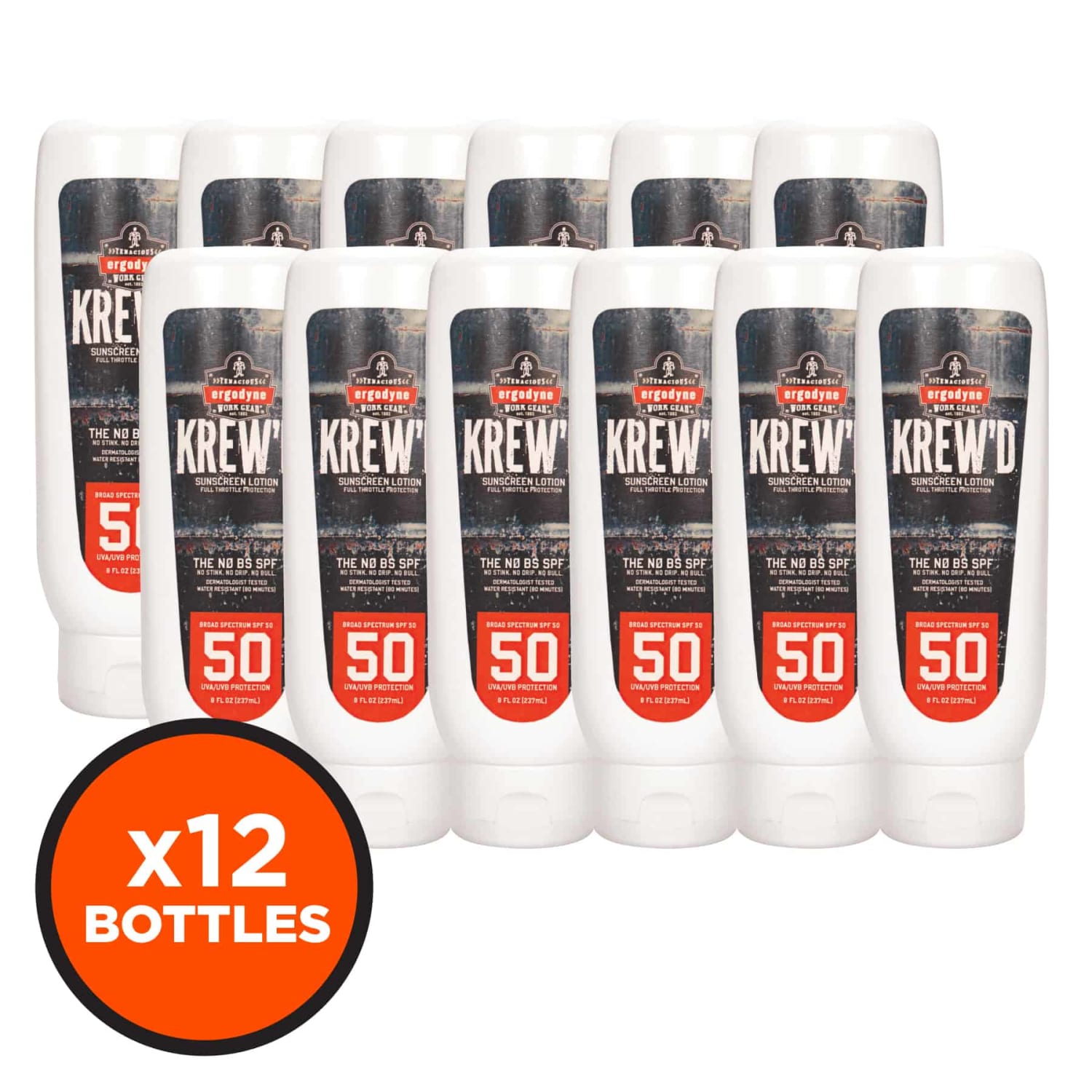Ergodyne KREW-d 6351 SPF 50 Sunscreen Lotions, 8 Oz, Case Of 12 Lotions - Image 4