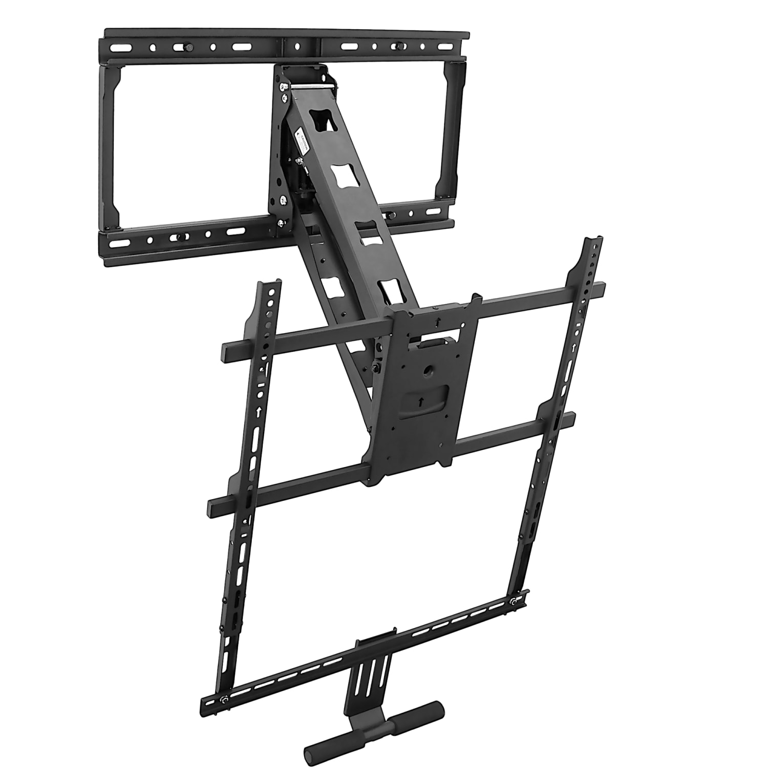 Mount-It! MI-384 Height-Adjustable Fireplace TV Mount For Screens 42in - 65in, 70inH x 40inW x 13inD, Black
