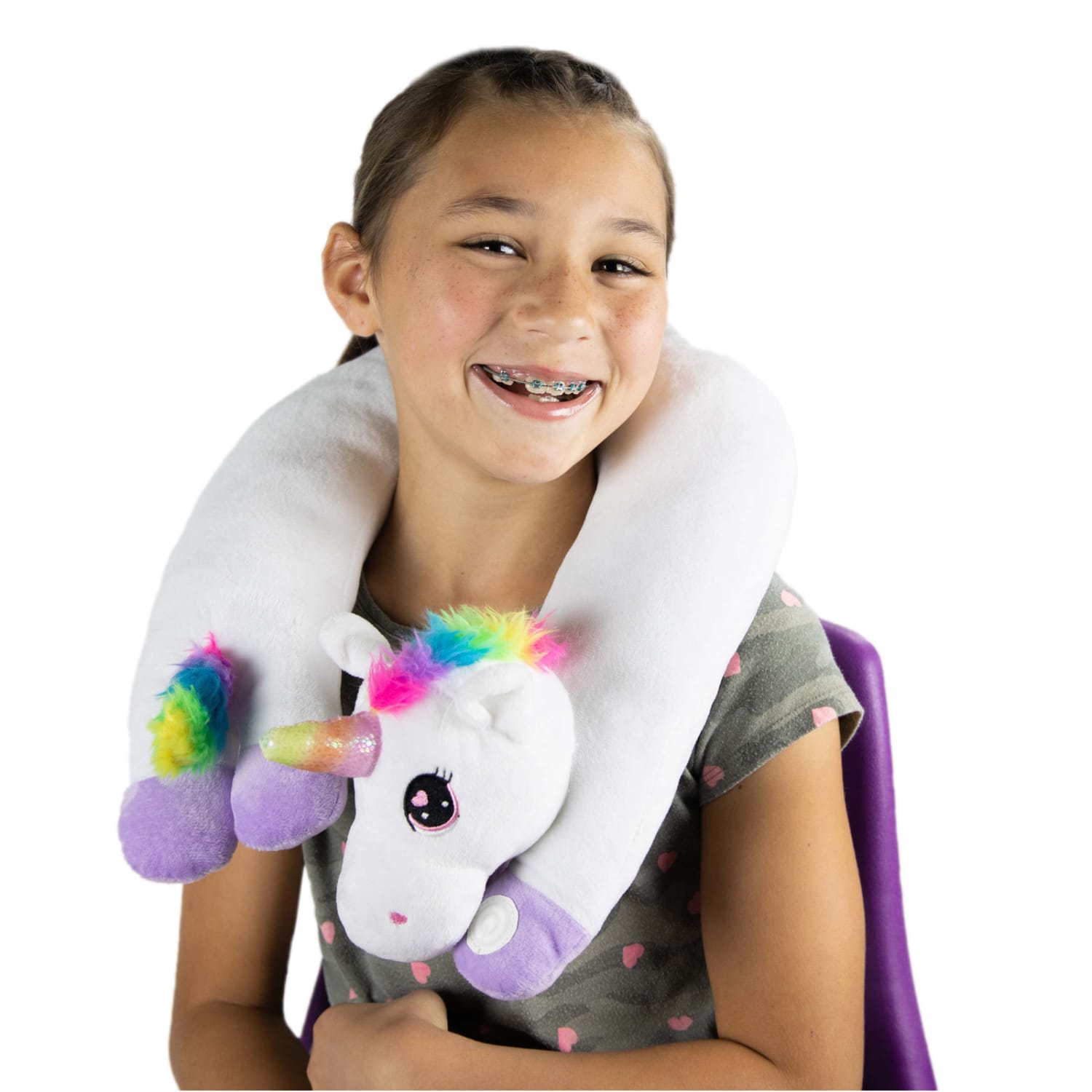 Bouncyband Sensory Vibrating Neck Pillow, 6inH x 12inW x 16inL, Unicorn - Image 5