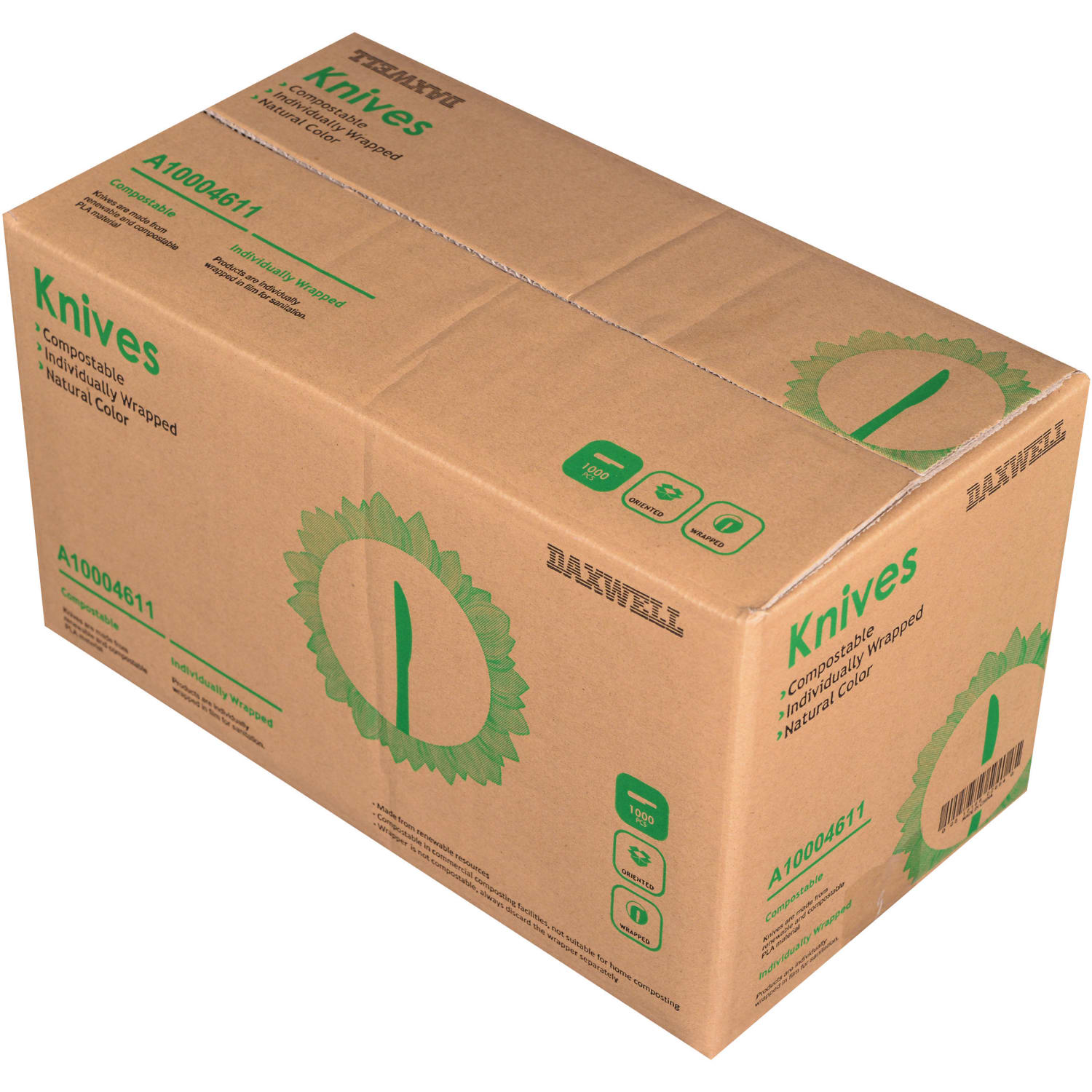 Daxwell Medium/Heavyweight Wrapped Utensils, Knives, Champagne, Pack Of 1,000 Knives - Image 3