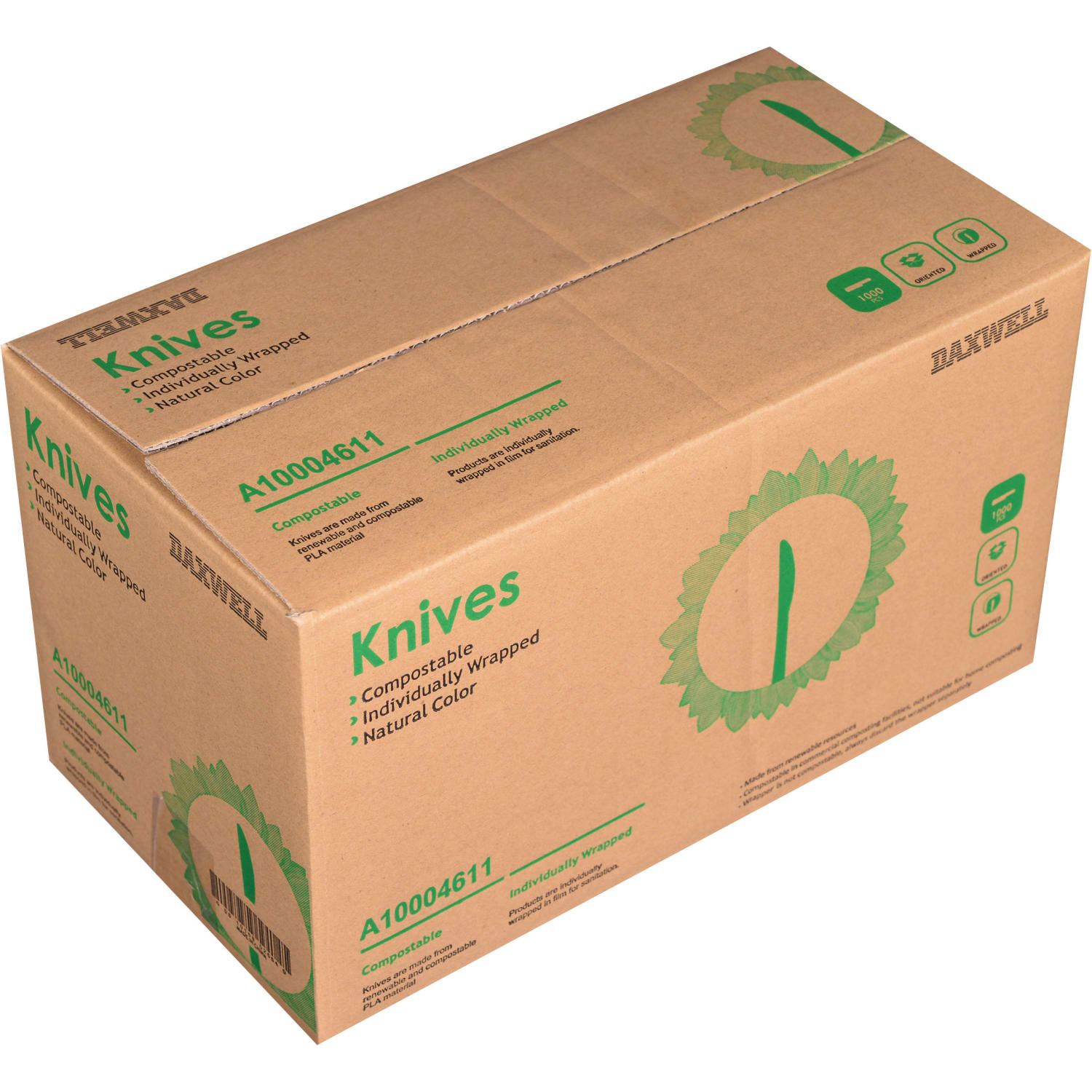 Daxwell Medium/Heavyweight Wrapped Utensils, Knives, Champagne, Pack Of 1,000 Knives - Image 4
