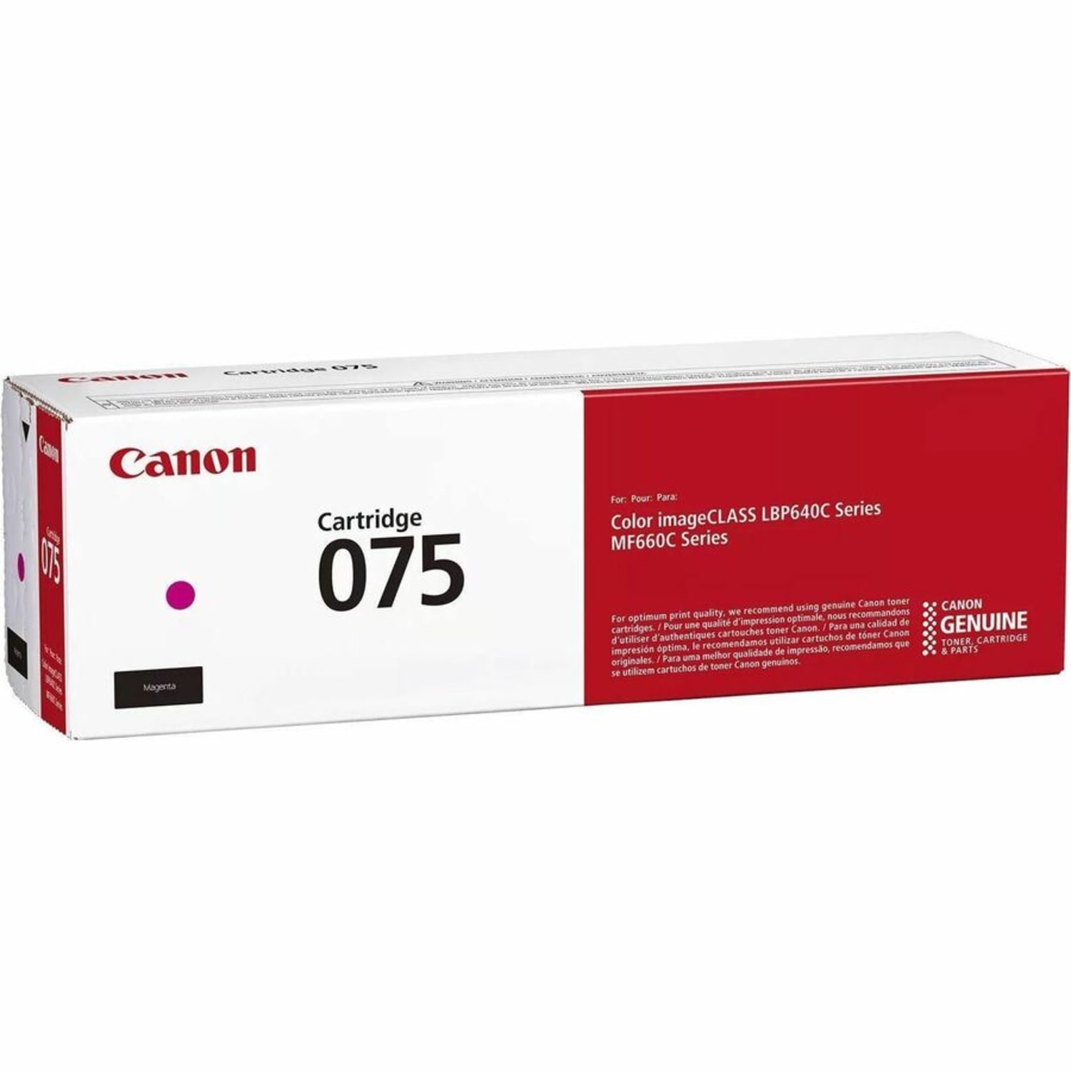 Canon 075 Original Laser Toner Cartridge - Magenta Pack - 1300 Pages - Image 3
