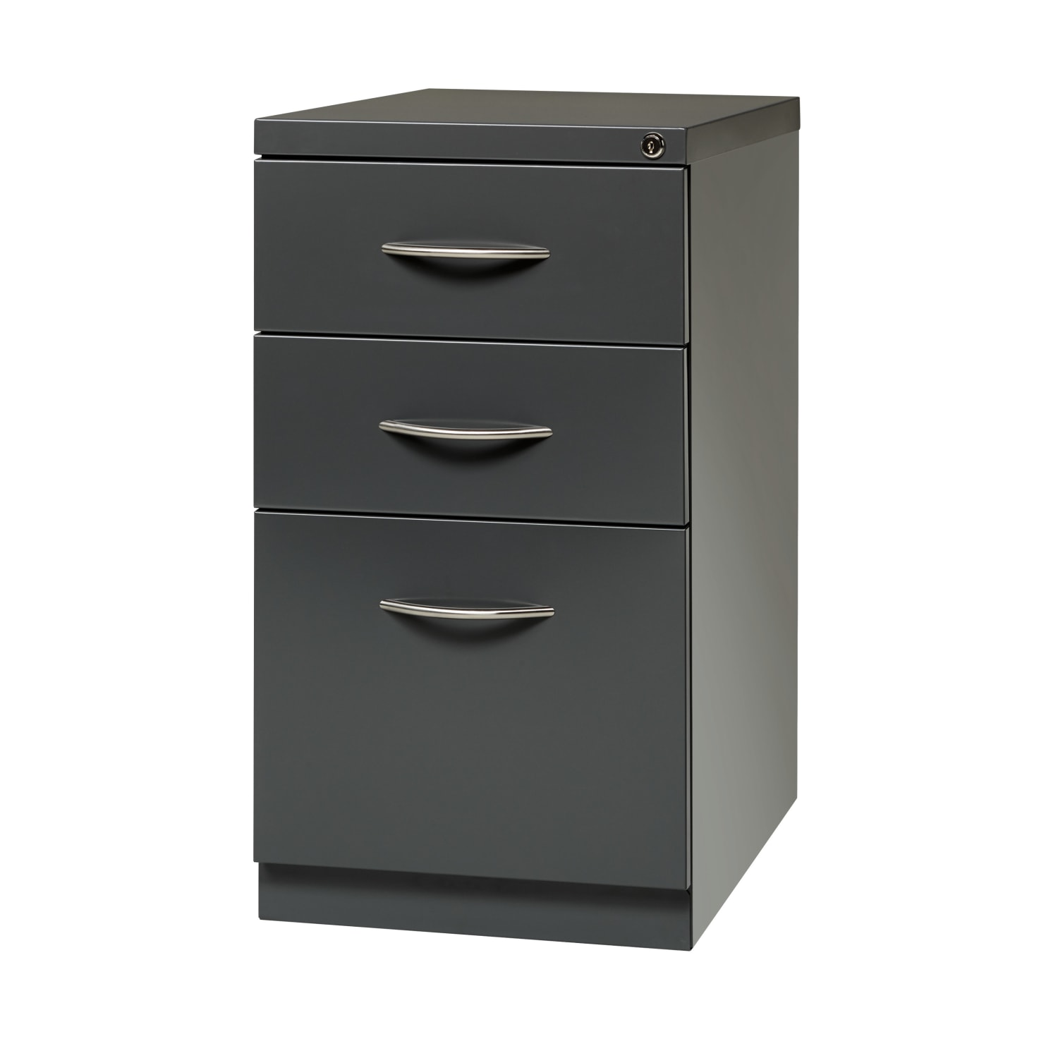 Hirsh 23inD Vertical 3-Drawer Mobile Pedestal File Cabinet, Charcoal - Image 4