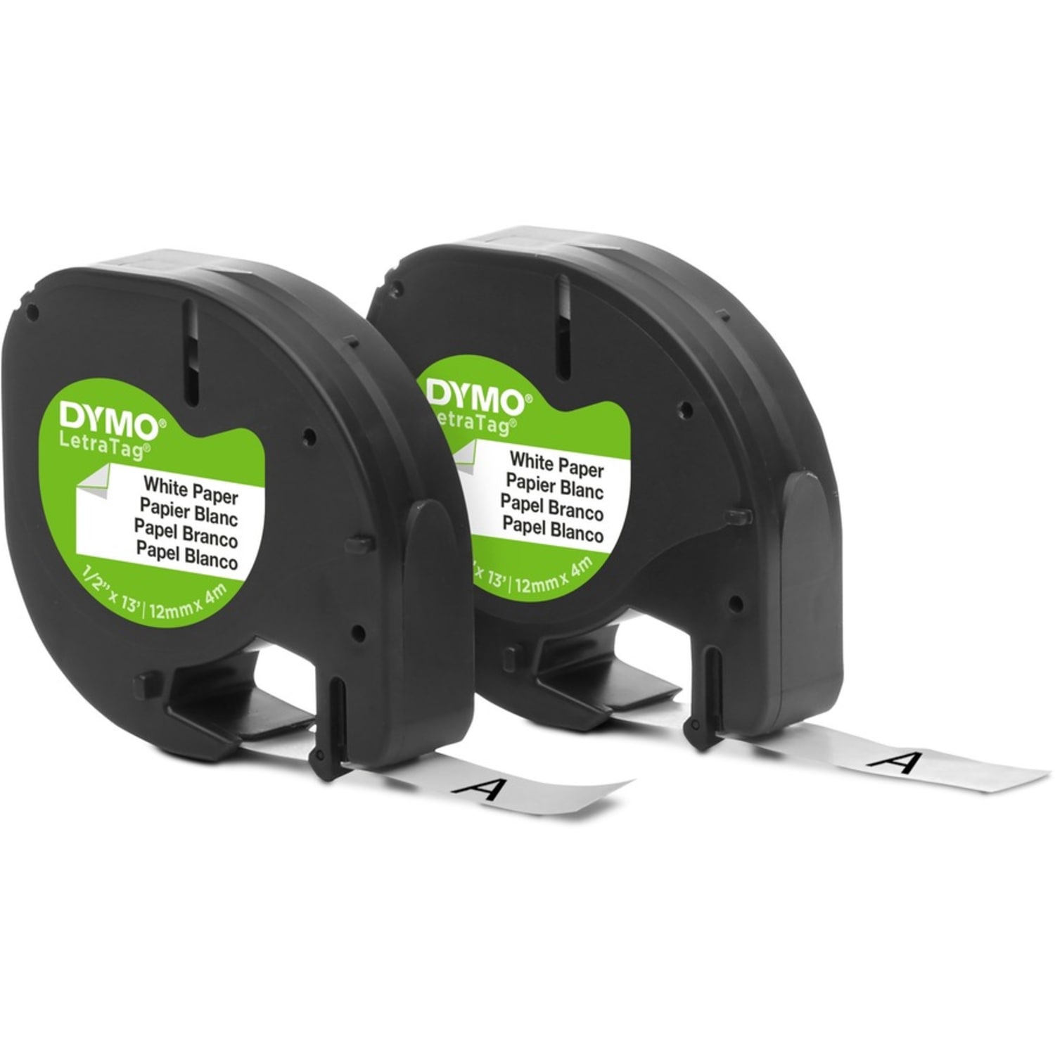 Dymo LetraTag Electronic Labelmaker Tape - 1/2in Width - Direct Thermal - White - Paper - Easy Peel - 2/Pack - 3 / Box - Image 4