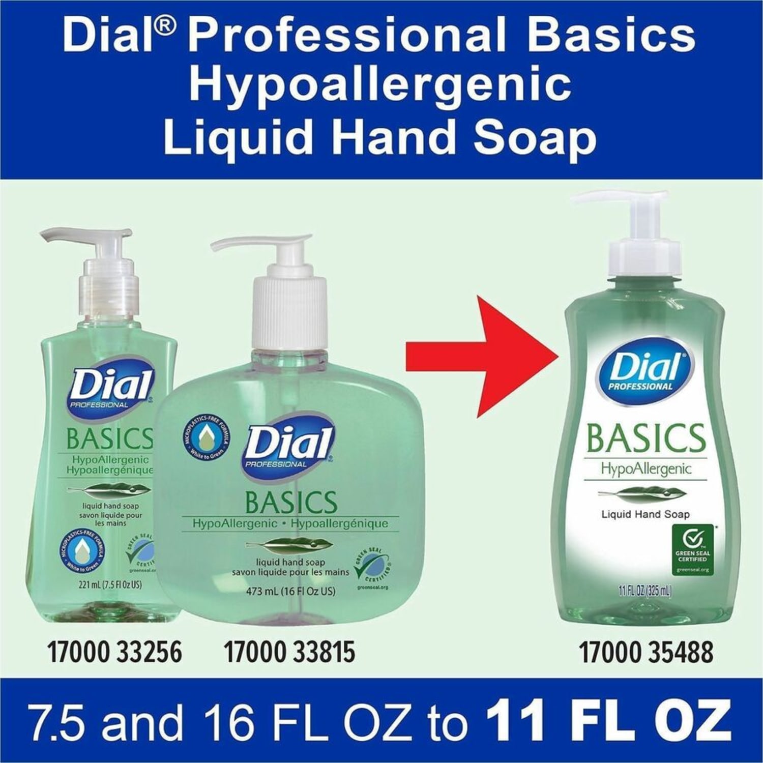Dial Professional Basics Hypoallergenic Liquid Hand Soap, 35488CT - Image 4