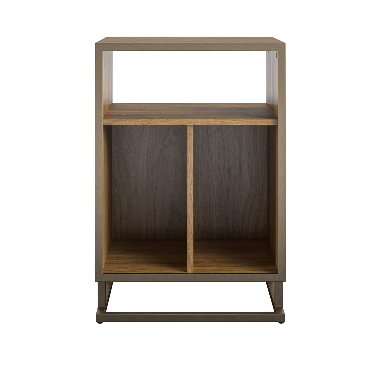 Ameriwood Home Regal Turntable Stand, 27-9/16inH x 19inW x 16-3/16inD, Walnut - Image 3