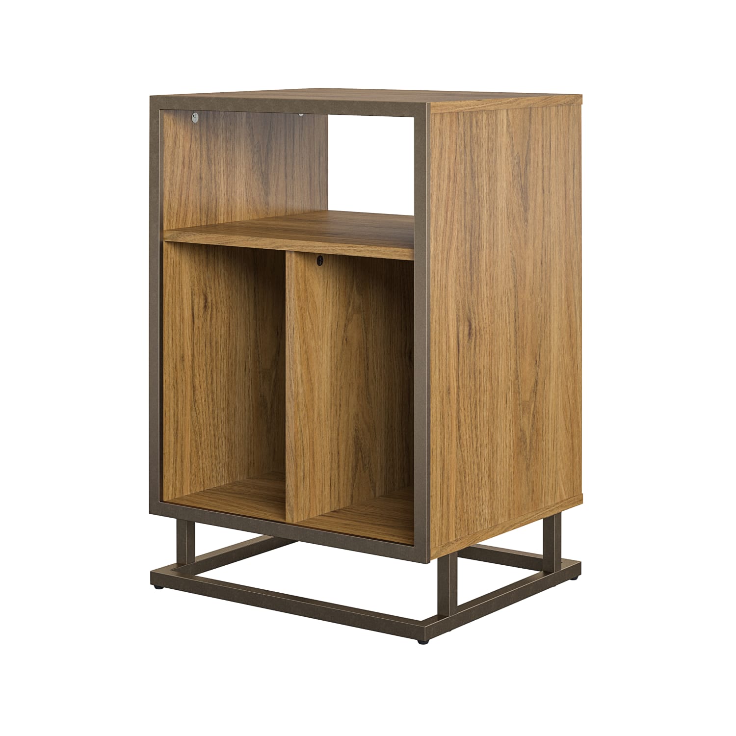 Ameriwood Home Regal Turntable Stand, 27-9/16inH x 19inW x 16-3/16inD, Walnut - Image 4
