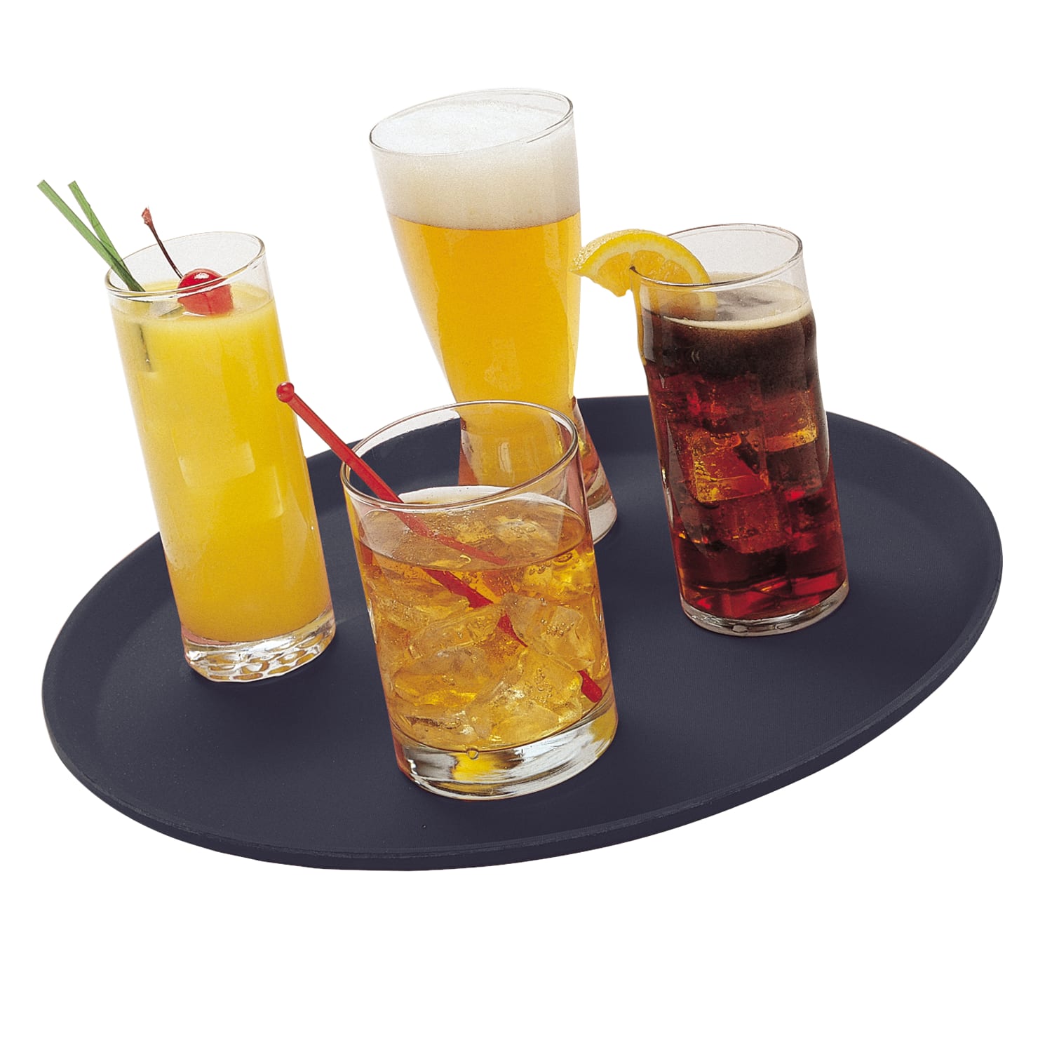 Cambro Round Camtread Trays, 14in, Black, Set Of 12 Trays, 1400CT110 - Image 3