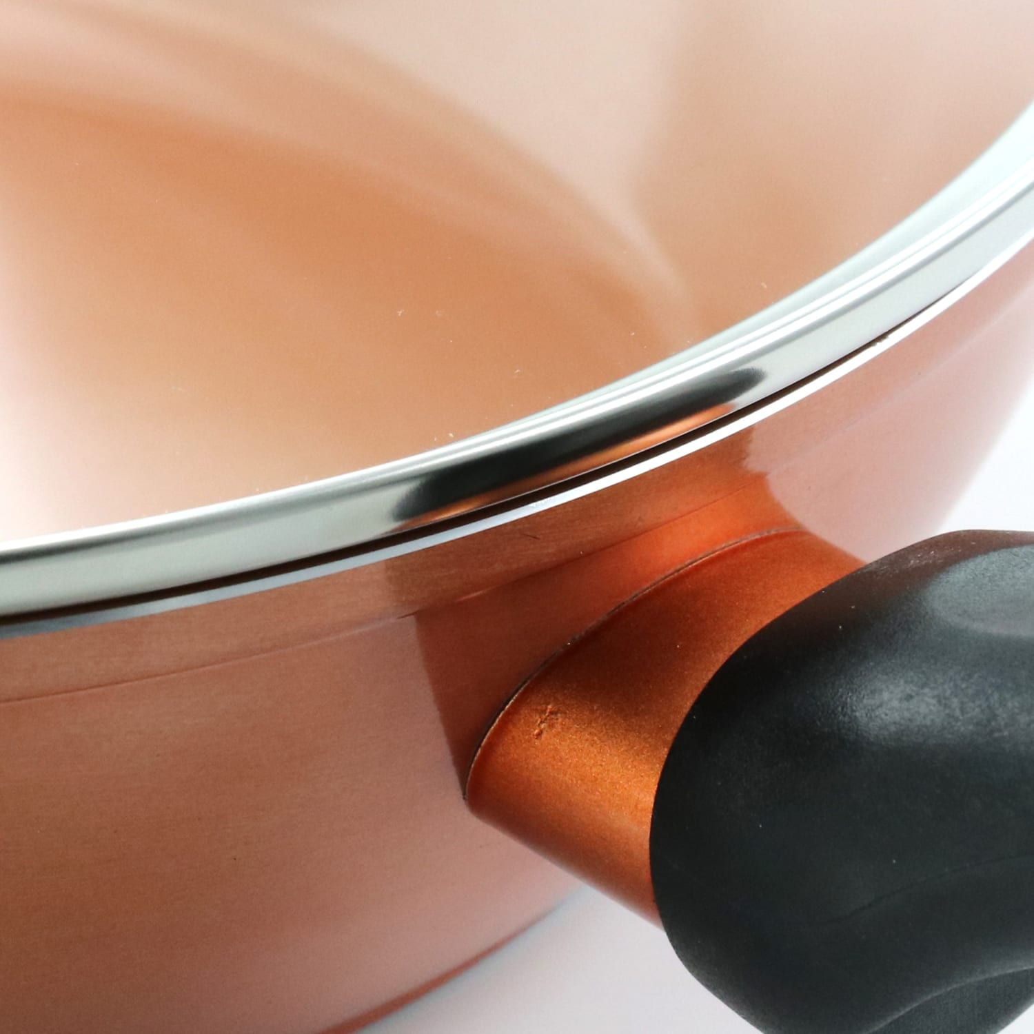Gibson Home Cuisine Stainless Steel Non-Stick Saute Pan, 3 Qt, Copper - Image 3