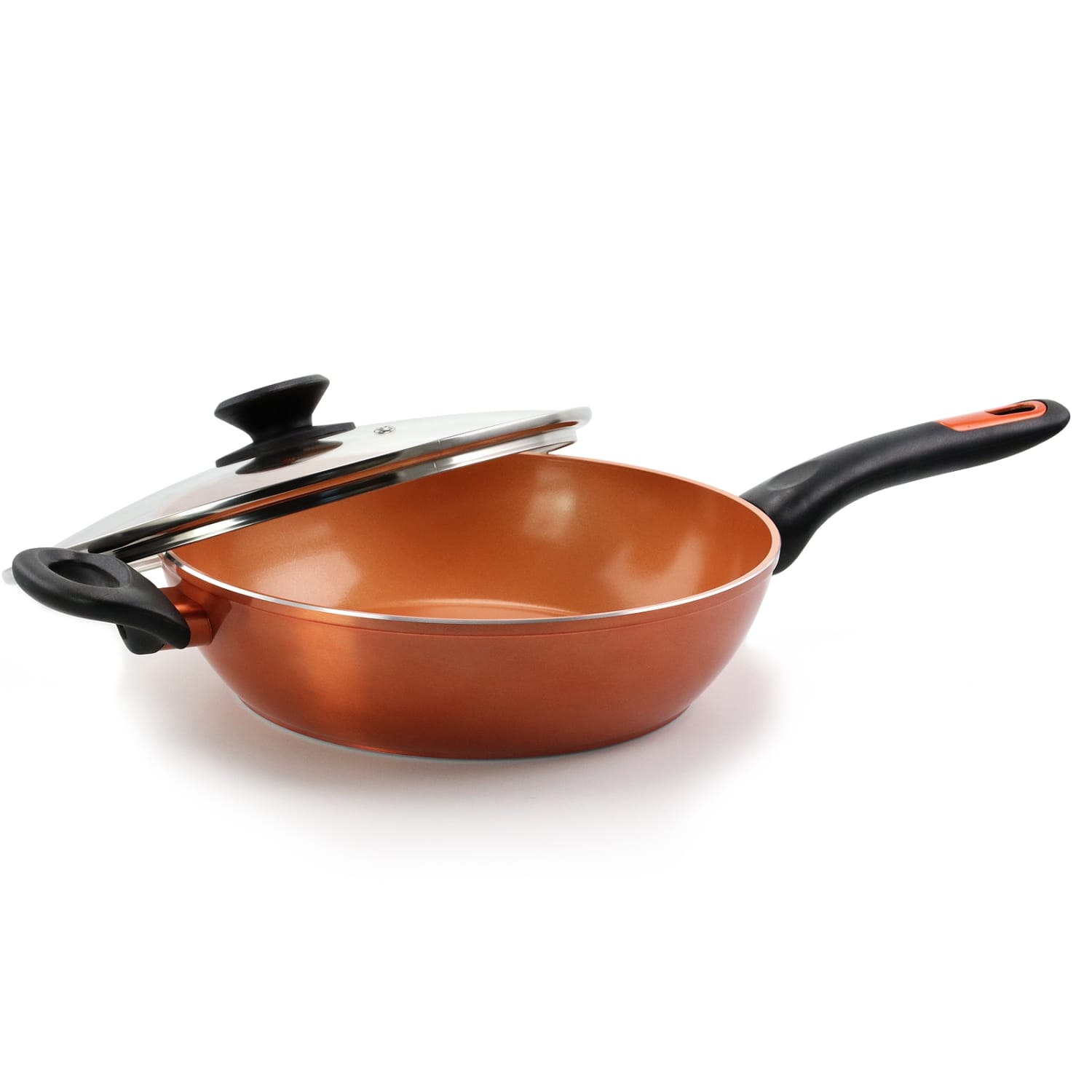 Gibson Home Cuisine Stainless Steel Non-Stick Saute Pan, 3 Qt, Copper - Image 4