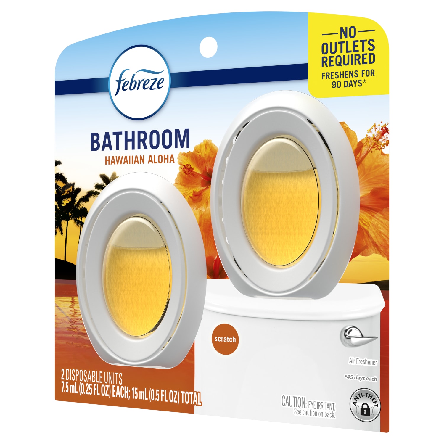 Febreze Small Spaces Air Fresheners, Hawaiian Aloha Scent, 0.5 Oz, Pack Of 2 Air Fresheners - Image 5