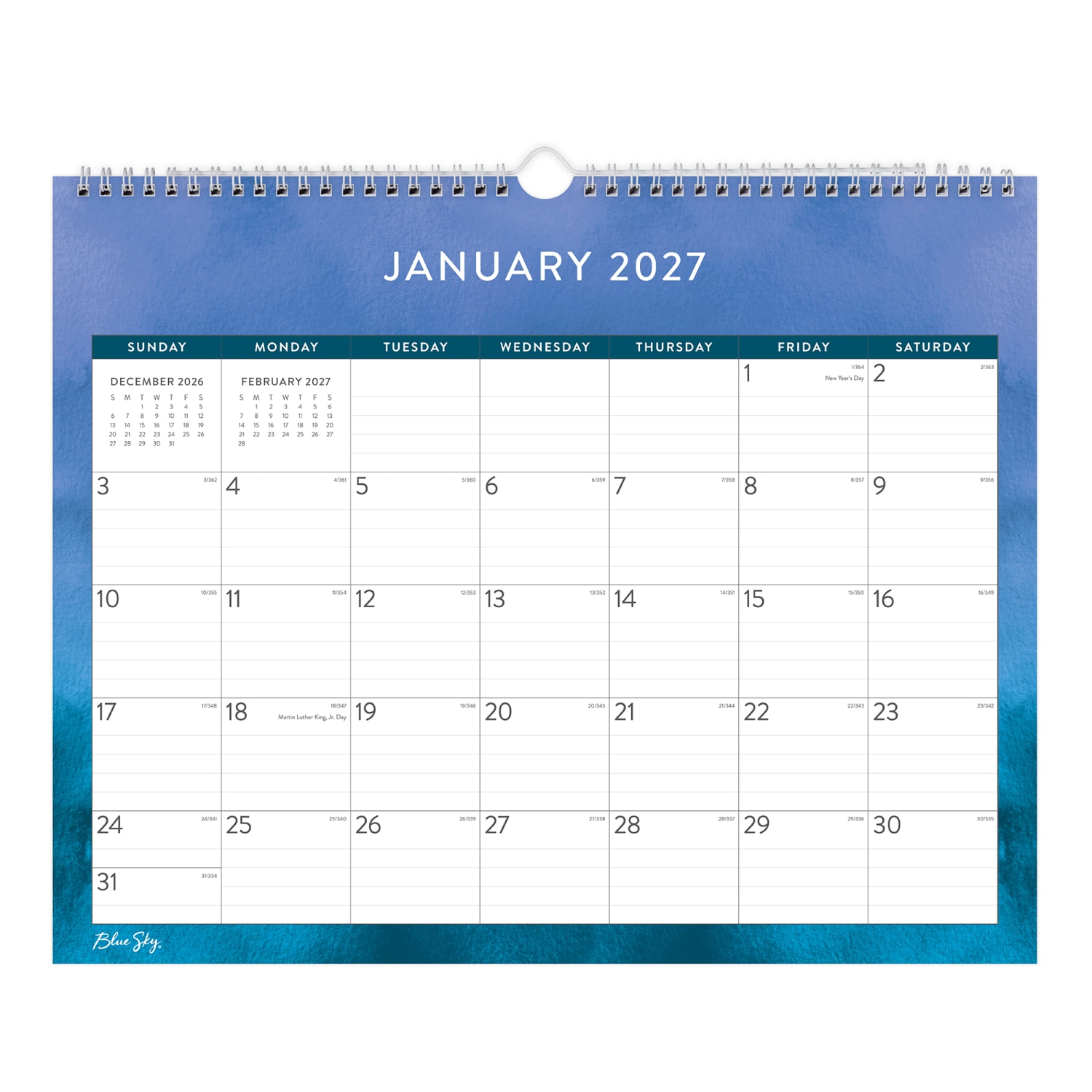 2027 Blue Sky Savoy Cool Monthly Wall Calendar, 15x12, 0%, Savoy Cool, Jan-Dec, RY27 - Image 3