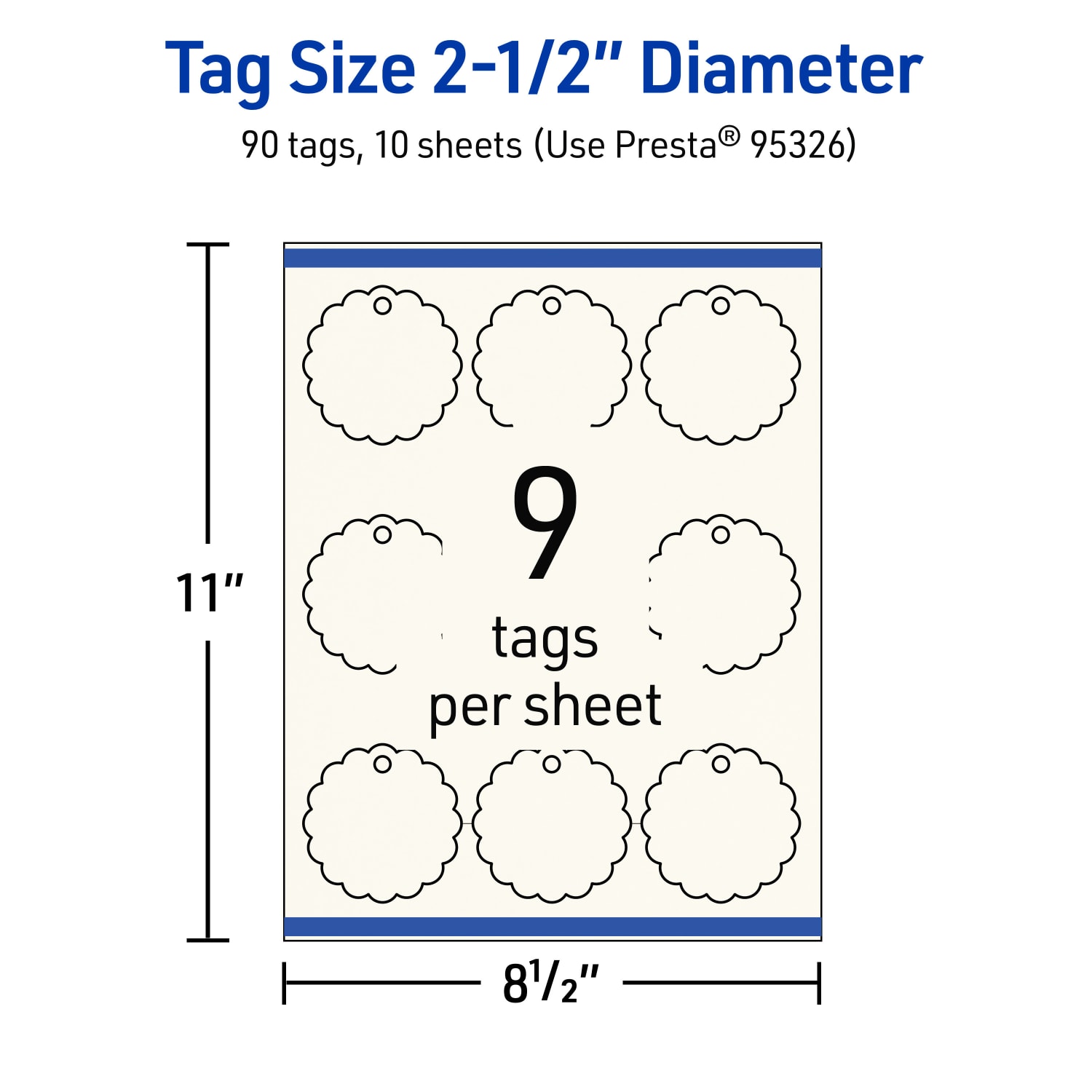 Avery Printable Tags With Sure Feed Technology, Print-To-The-Edge, 2.5in, Matte Ivory, Pack Of 90 - Image 6