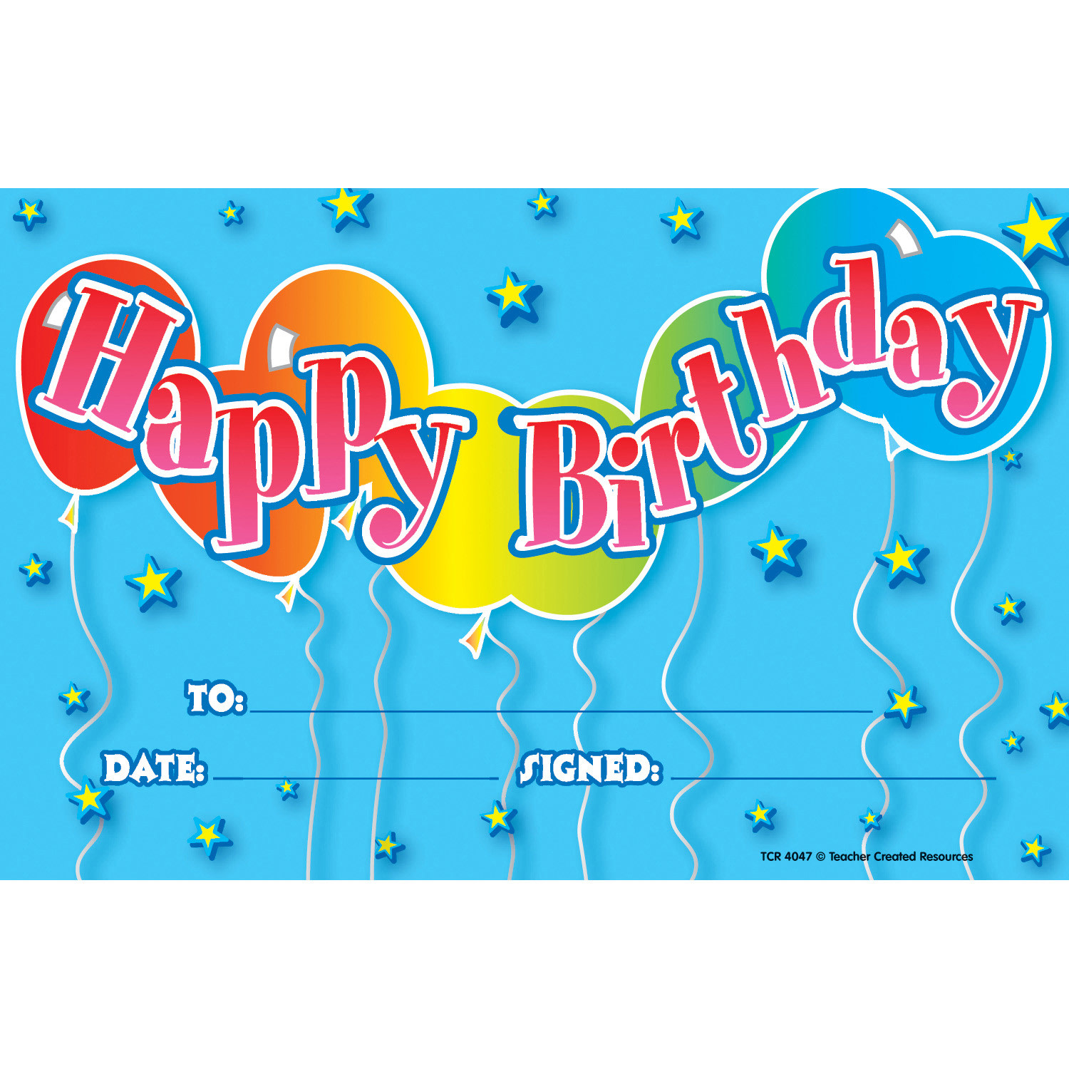 Teacher Created Resources Awards, 8-1/2in x 5-1/2in, Birthday 2, 25 Per Pack, Set Of 6 Packs - Image 3