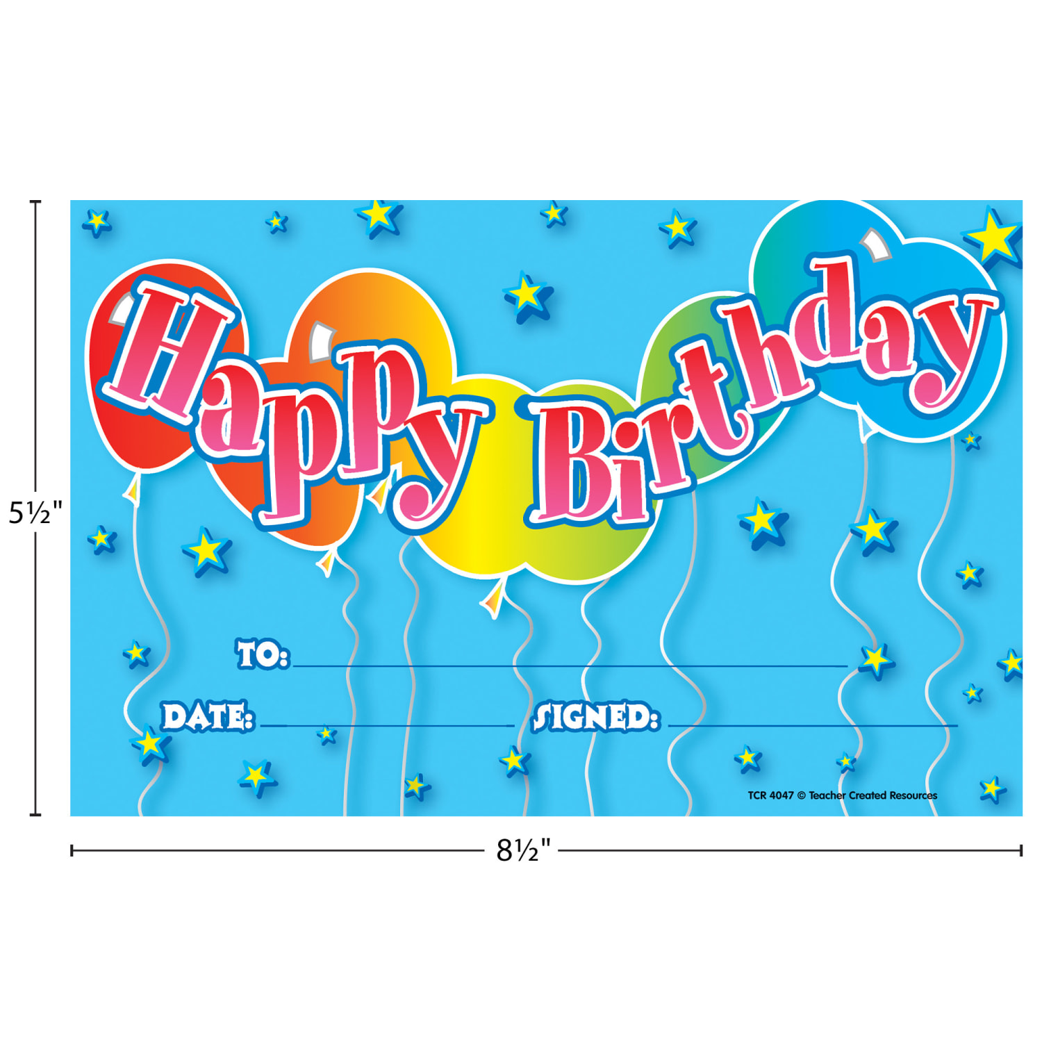 Teacher Created Resources Awards, 8-1/2in x 5-1/2in, Birthday 2, 25 Per Pack, Set Of 6 Packs - Image 5