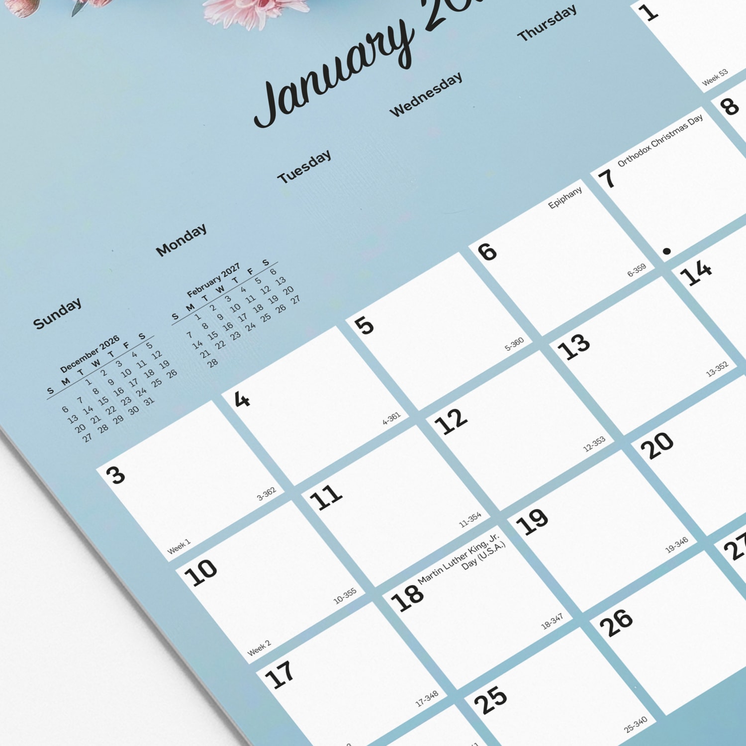 2027 Blueline Colorful Monthly Wall Calendar, 12in x 17in, Romantic, January To December, C173122, Total Qty 1 - Image 5
