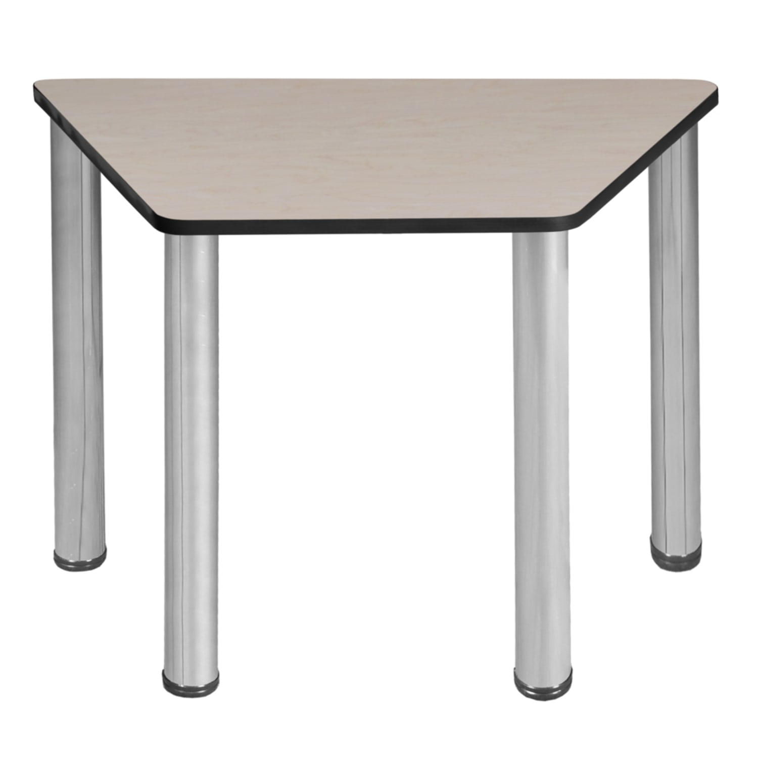 Regency 36inW Trapezoidal Student Activity Desk, Maple/Chrome - Image 4