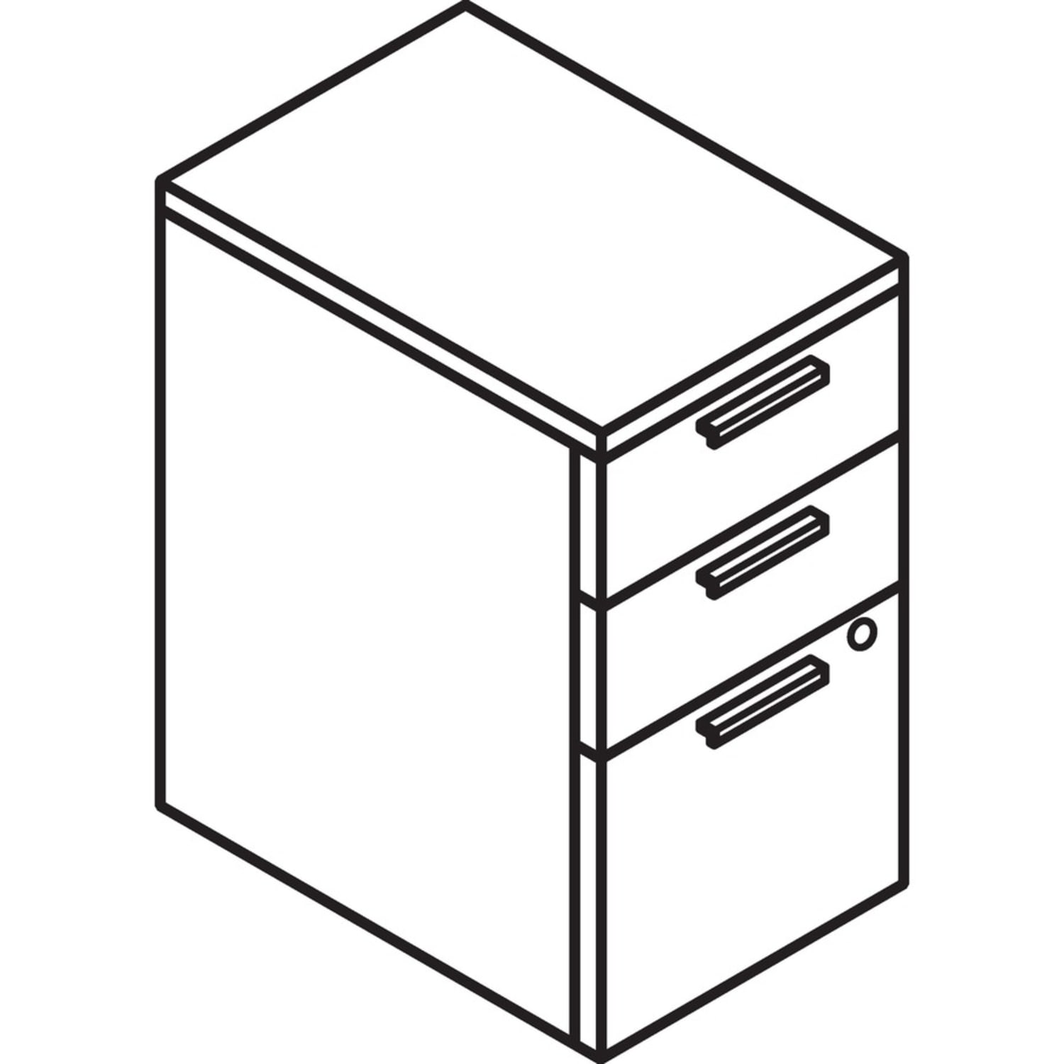 HON 10500 28inD Vertical 3-Drawer Mobile File Pedestal File Cabinet, Gray - Image 5