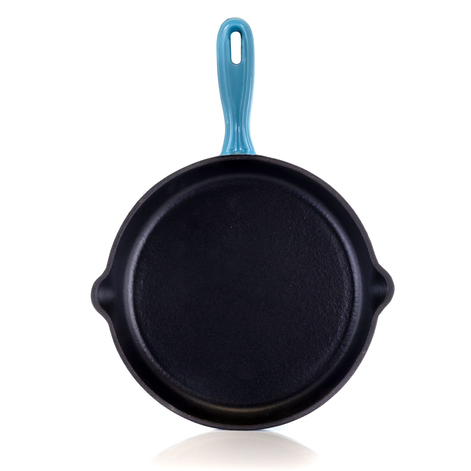 MegaChef Cast Iron Skillet, 10-1/4in, Blue - Image 4