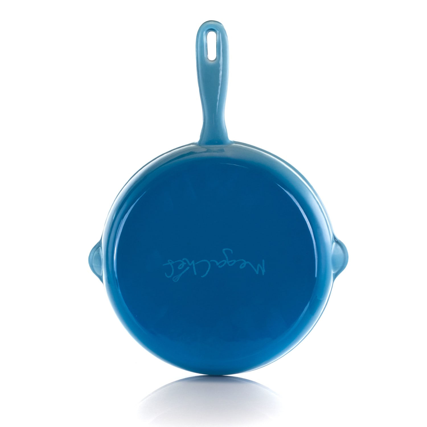 MegaChef Cast Iron Skillet, 10-1/4in, Blue - Image 5