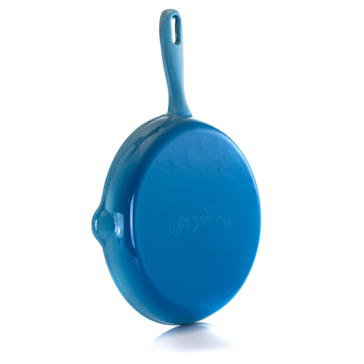 MegaChef Cast Iron Skillet, 10-1/4in, Blue - Image 6