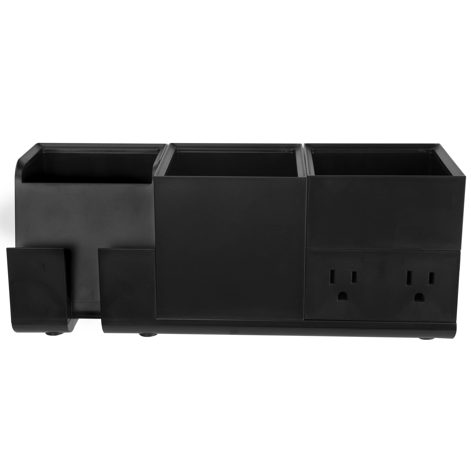 Bostitch Konnect Stackable 4-Piece Desk Organization Kit With Power Station, Black - Image 5