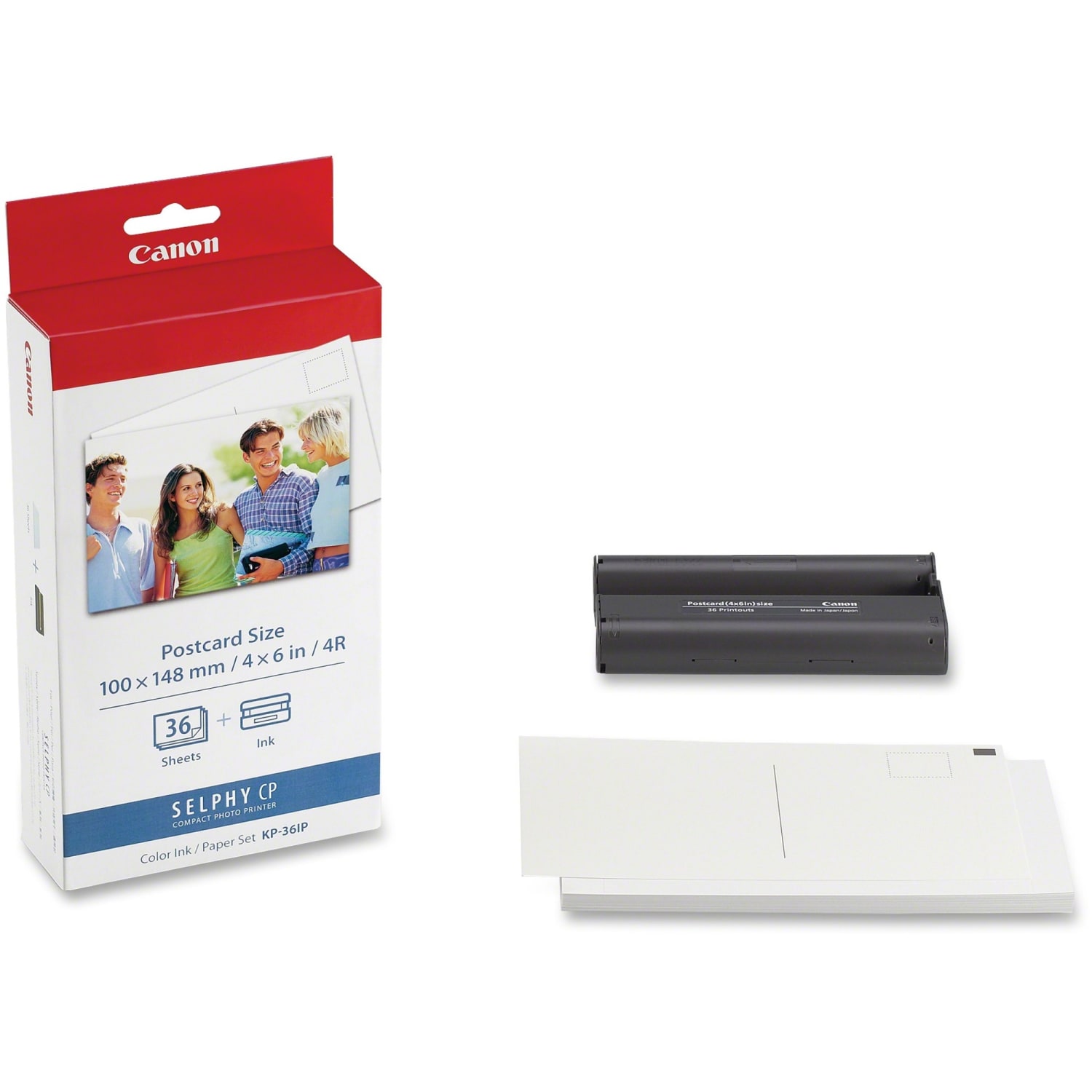 Canon KP-36IP Tri-Color Ink Cartridge And Photo Paper Kit, 7737A001