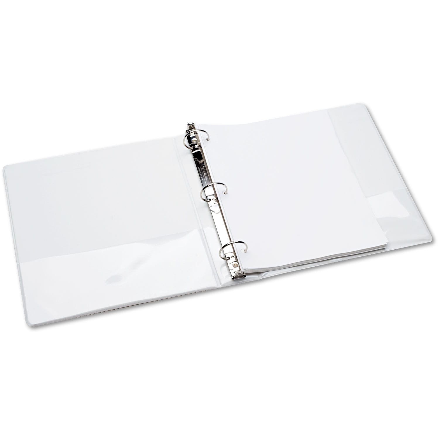 SKILCRAFT View 3-Ring Binder, 1 1/2in Round Rings, White - Image 3