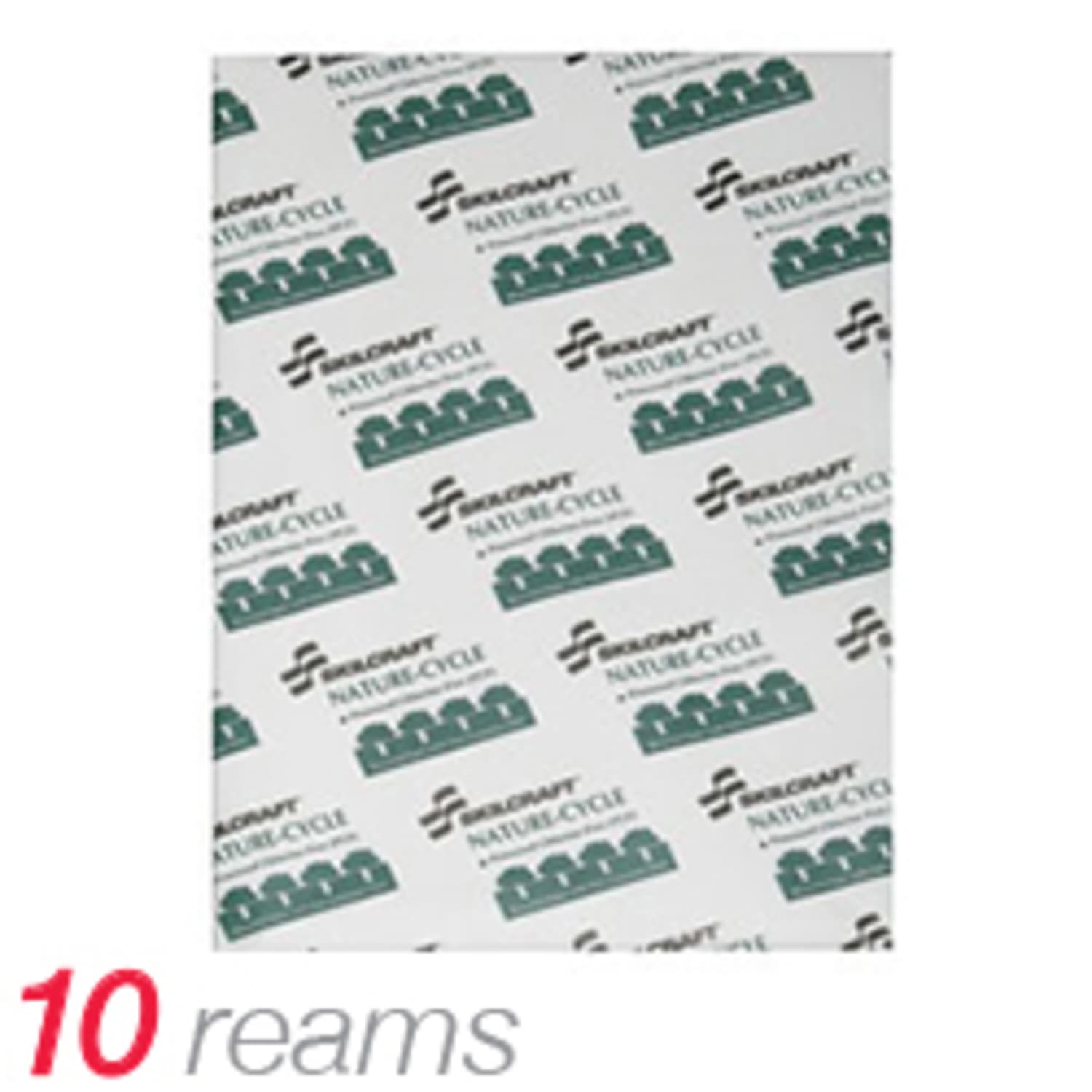 SKILCRAFT Chlorine-Free Copy Paper, 10 Reams, Matte White, Legal (8.5in x 14in), 5000 Sheets Per Case, 20 Lb, 92 Brightness, 100% Recycled (AbilityOne 7530-01-503-8449) - Image 3