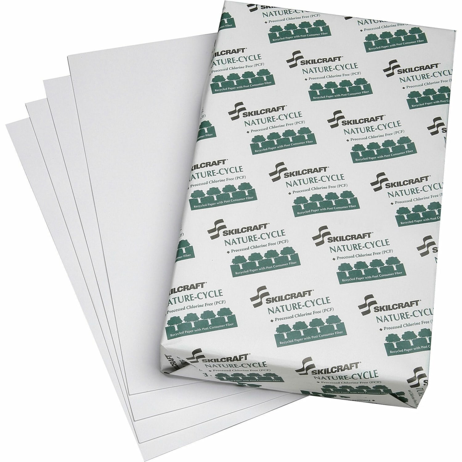 SKILCRAFT Chlorine-Free Copy Paper, 10 Reams, Matte White, Legal (8.5in x 14in), 5000 Sheets Per Case, 20 Lb, 92 Brightness, 100% Recycled (AbilityOne 7530-01-503-8449) - Image 4