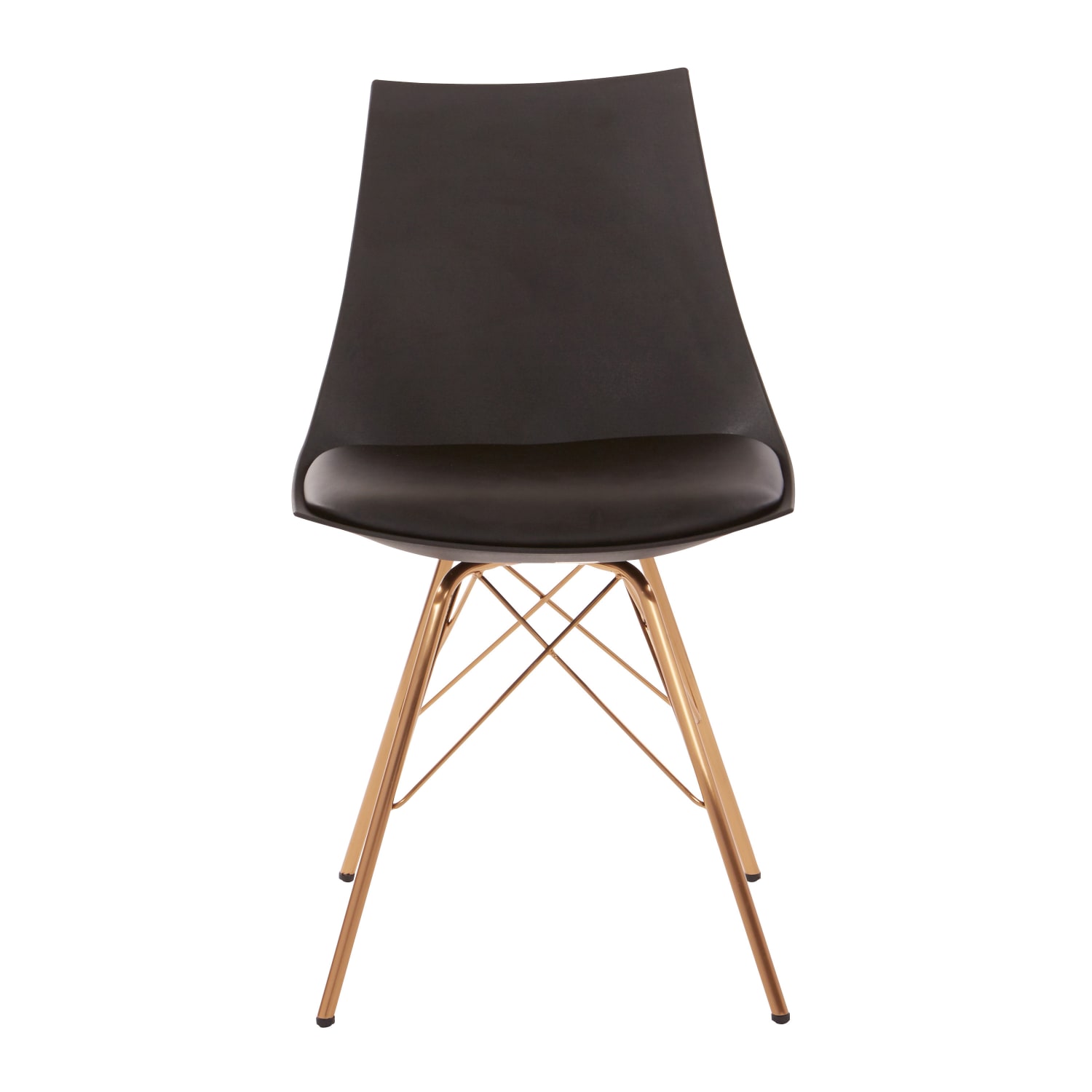 Ave Six Oakley Chair BlackGold Chrome PopularChairscom