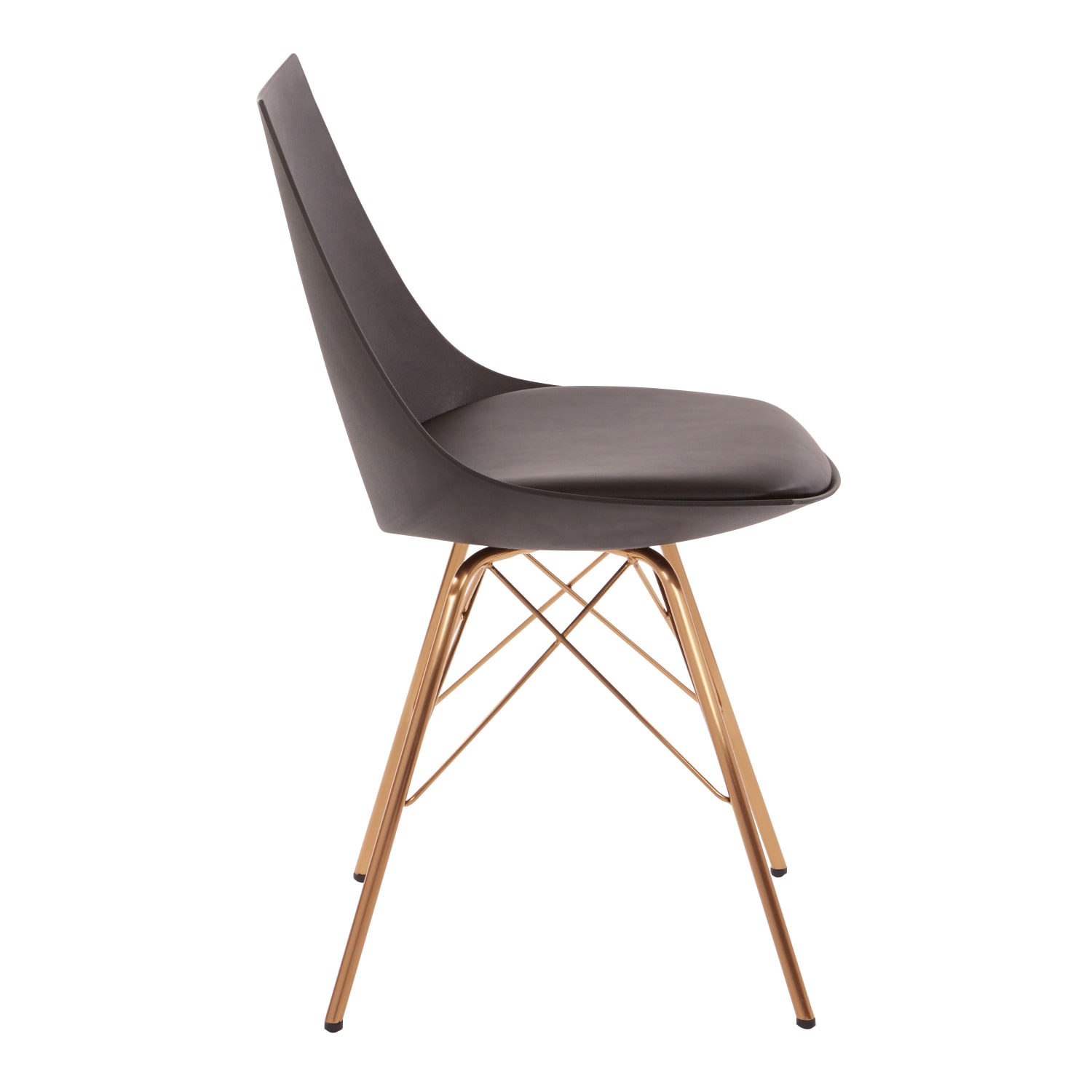 Ave Six Oakley Chair BlackGold Chrome PopularChairscom