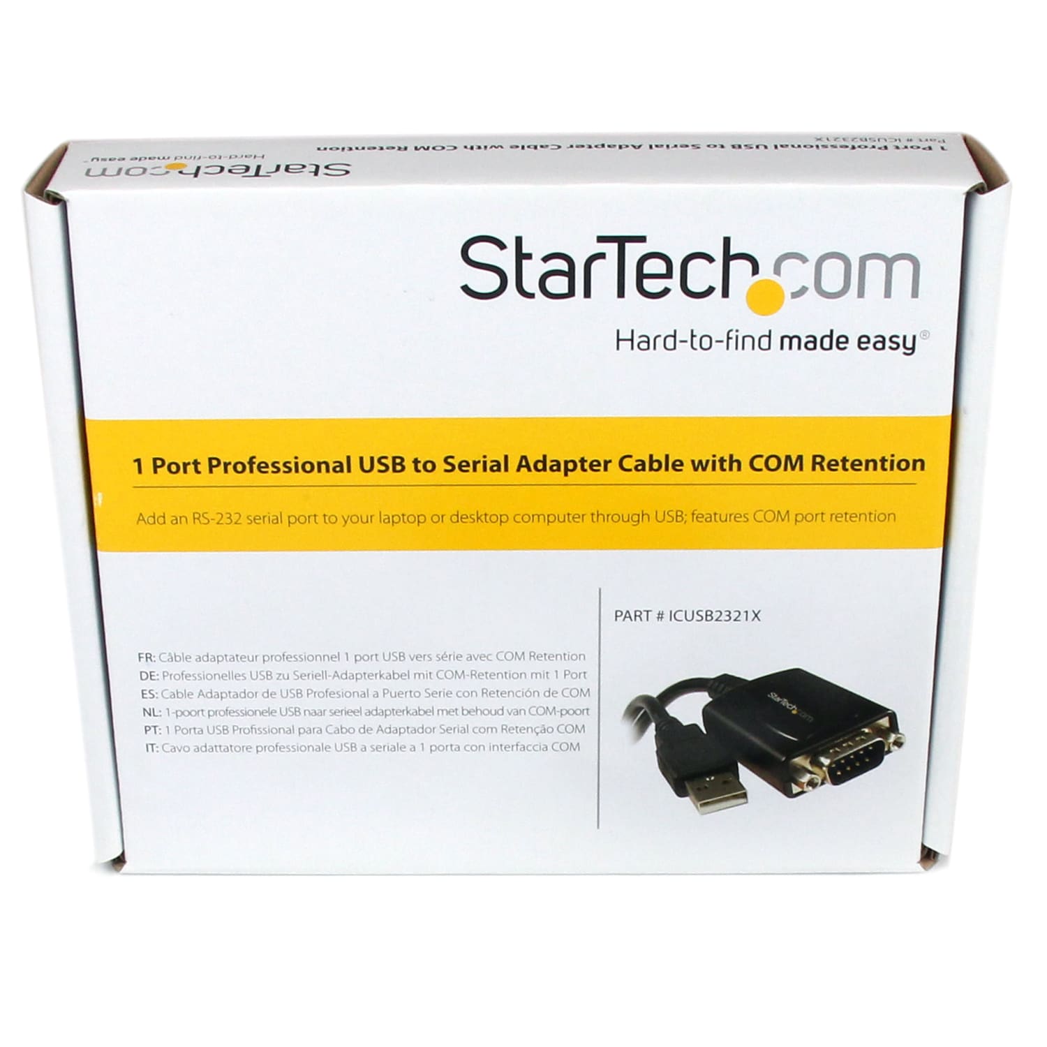 StarTech.com USB to Serial Adapter - 1 Port - COM Port Retention - Texas Instruments TIUSB3410 - USB to RS232 Adapter Cable - Add one serial RS-232 port with com retention to any laptop or computer with a USB port - USB to Serial - USB to RS232 - Image 5