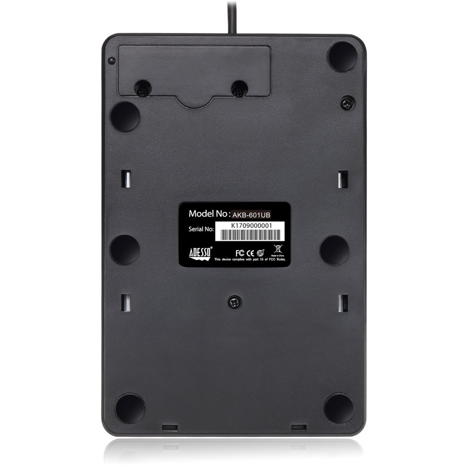 Adesso AKB-601UB USB Spill-Resistant Numeric Keypad - Image 6