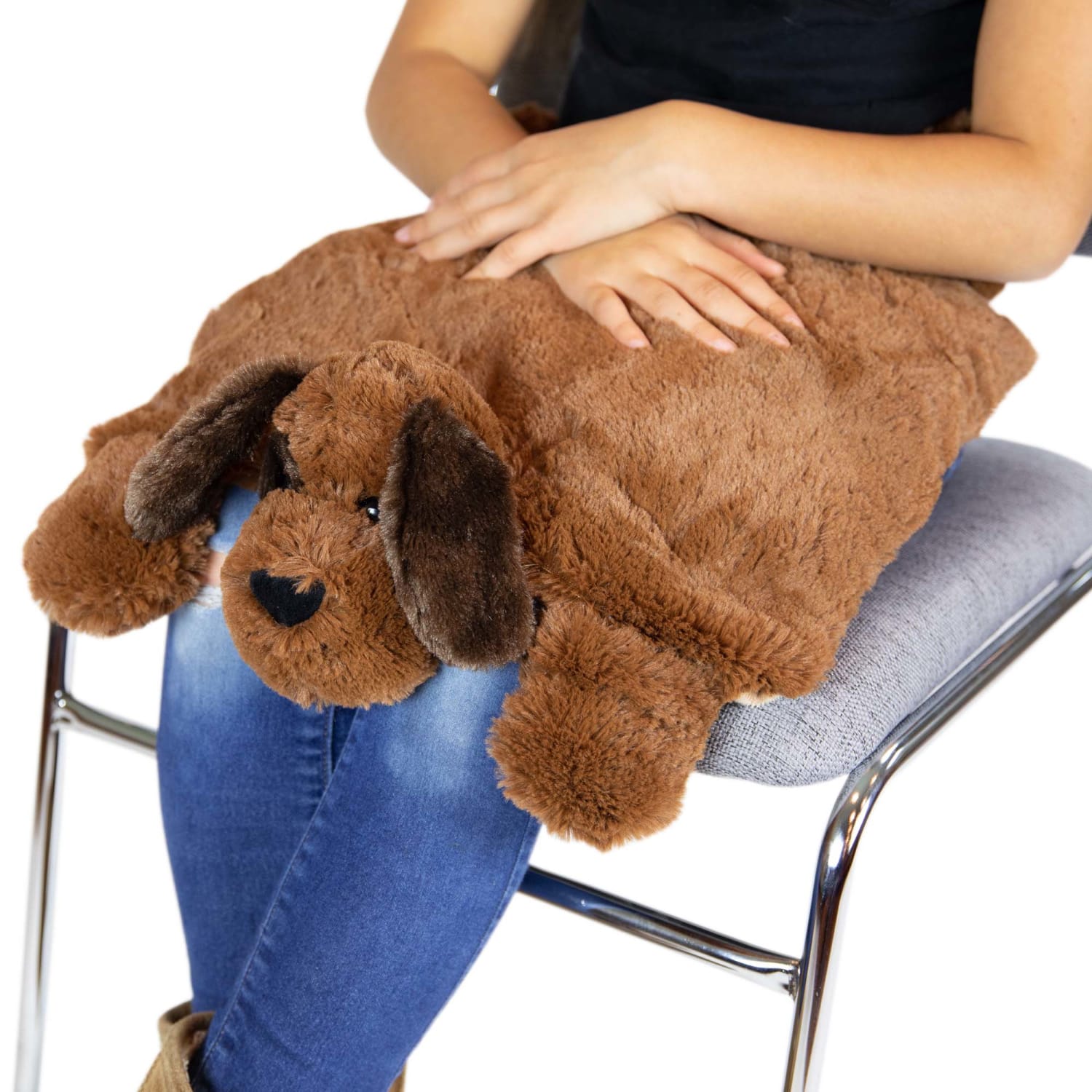 Bouncyband Kids Washable Sensory Plush Lap Pad, 5 lb, 14in x 15in, Puppy - Image 5