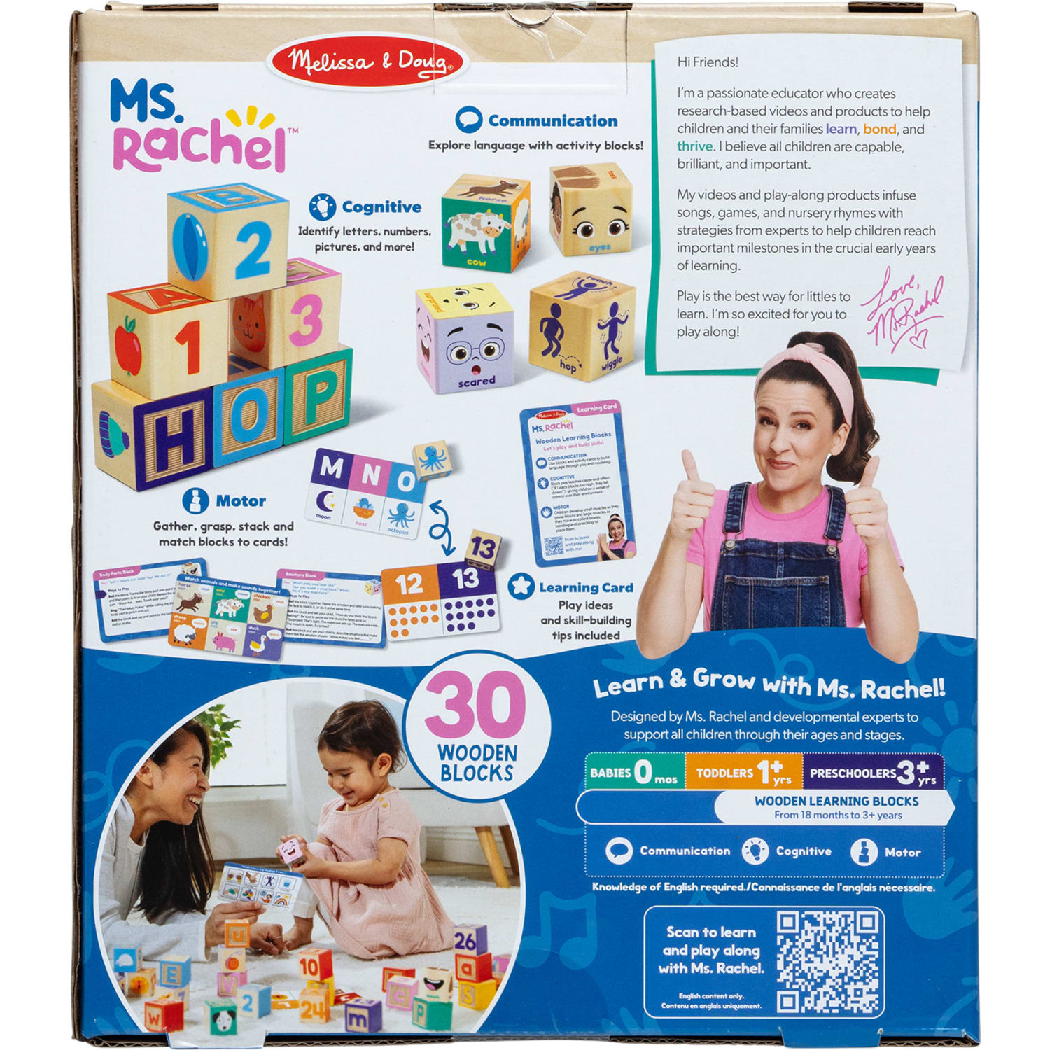 Melissa & Doug Ms. Rachel Blocks + Activity Cards - Image 3