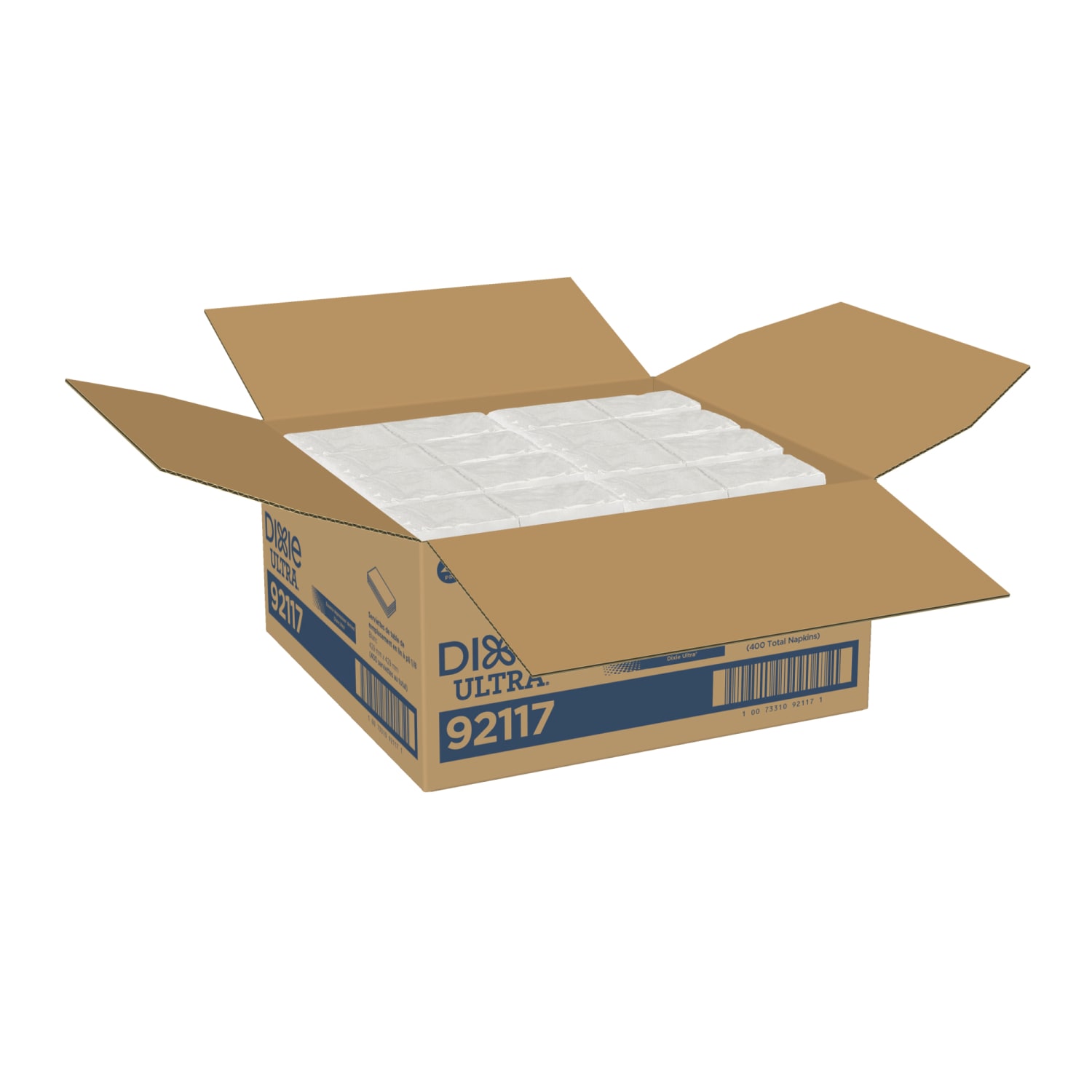 Dixie Ultra Dinner Napkins, 16-15/16in x 16-15/16in, White, 50 Napkins Per Pack, Set Of 8 Packs - Image 3