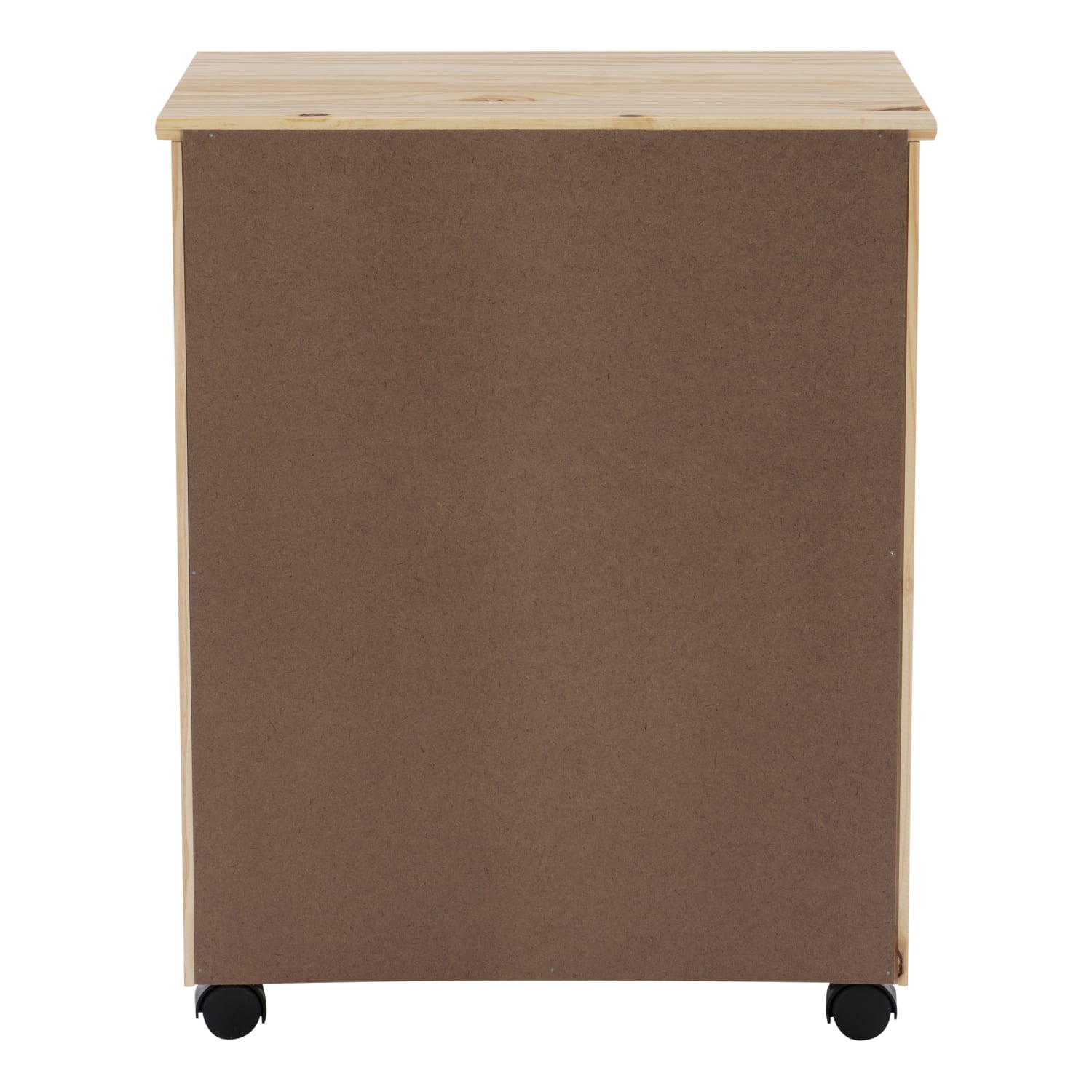 Linon Casimer 6-Drawer Wide Rolling Home Office Storage Cart, Natural - Image 5