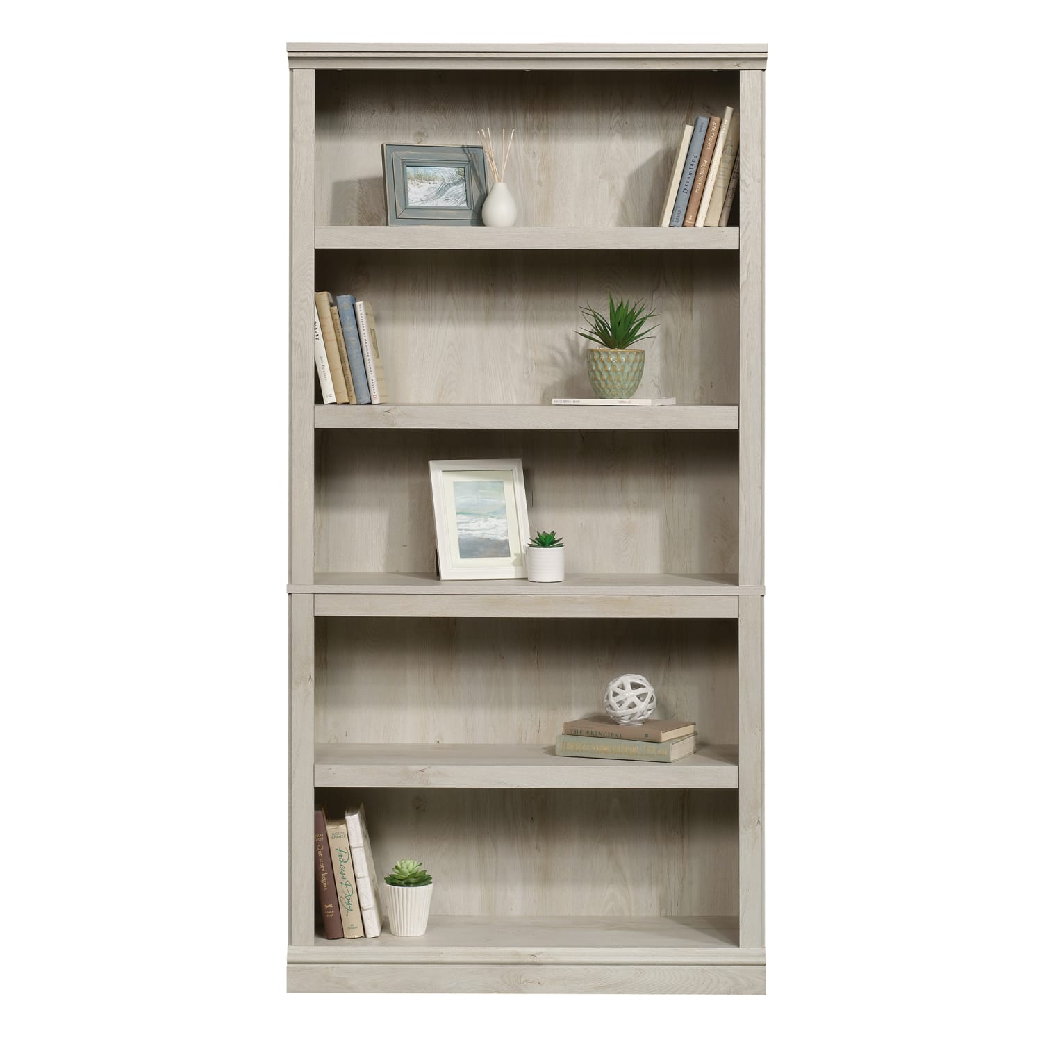 Sauder Select 69 13/16inH 5-Shelf Transitional Bookcase, Brown/Light Finish, Standard Delivery - Image 3