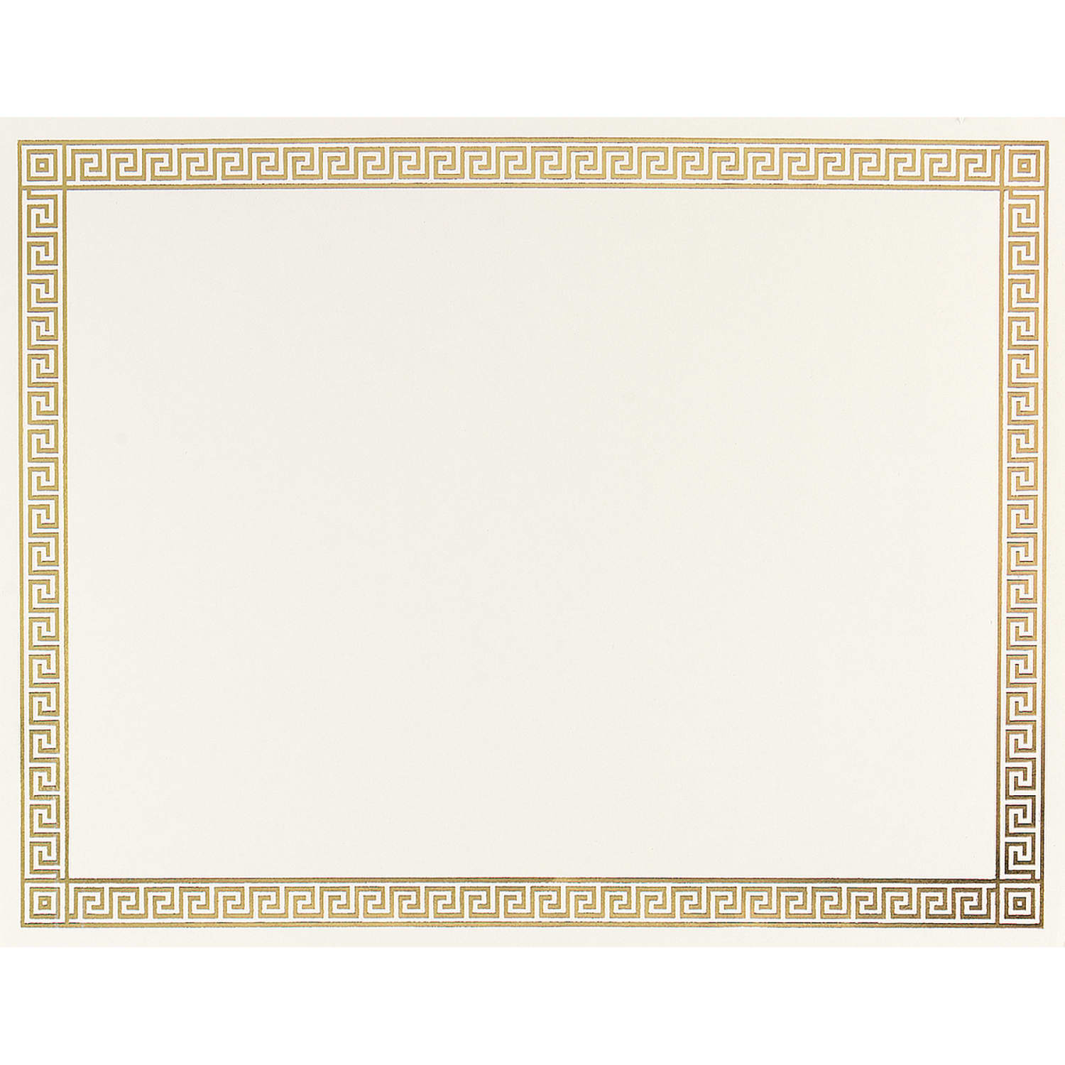 Great Papers! Foil Channel Certificates With Gold Foil Borders, 8-1/2in x 11in, Ivory, Pack Of 15 Certificates