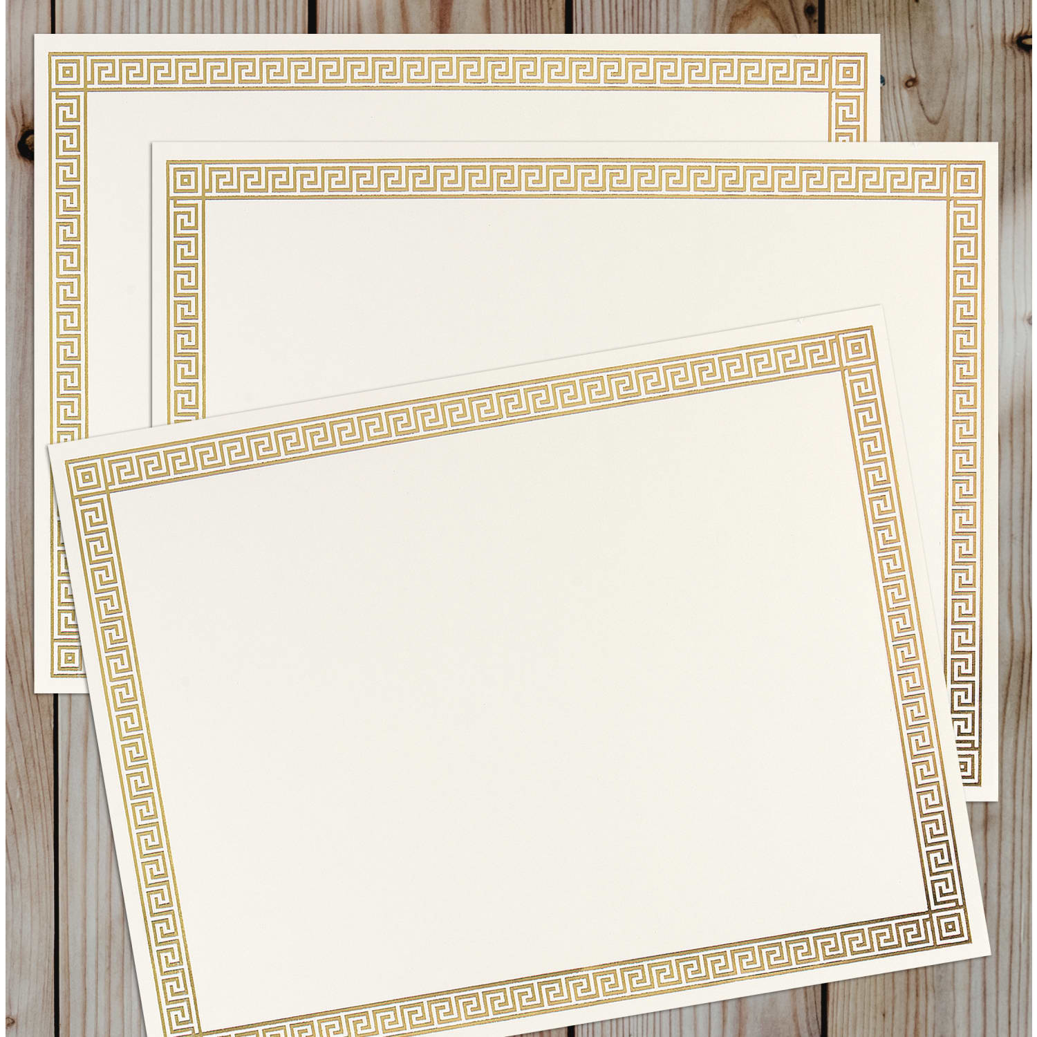 Great Papers! Foil Channel Certificates With Gold Foil Borders, 8-1/2in x 11in, Ivory, Pack Of 15 Certificates - Image 3